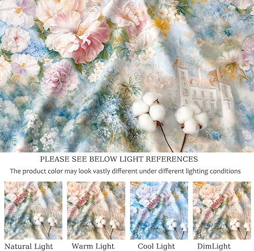 Miniatura 6 de Zusbest Juego de sábanas de lujo tamaño King, 100% algodón, tejido de satén suave transpirable para personas que duermen con calor, románticas