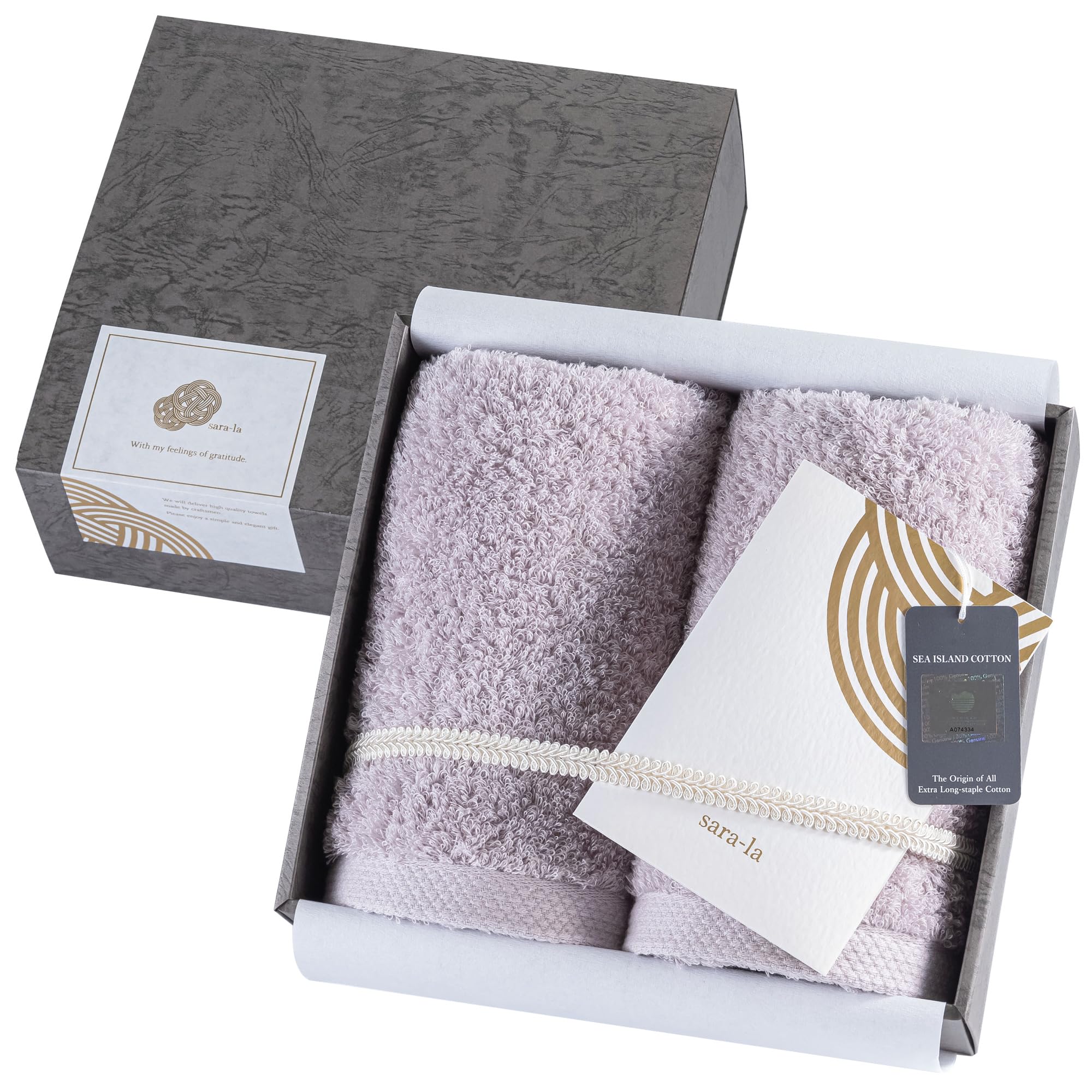 Sara-la Face Towels, Set of 2, Pink