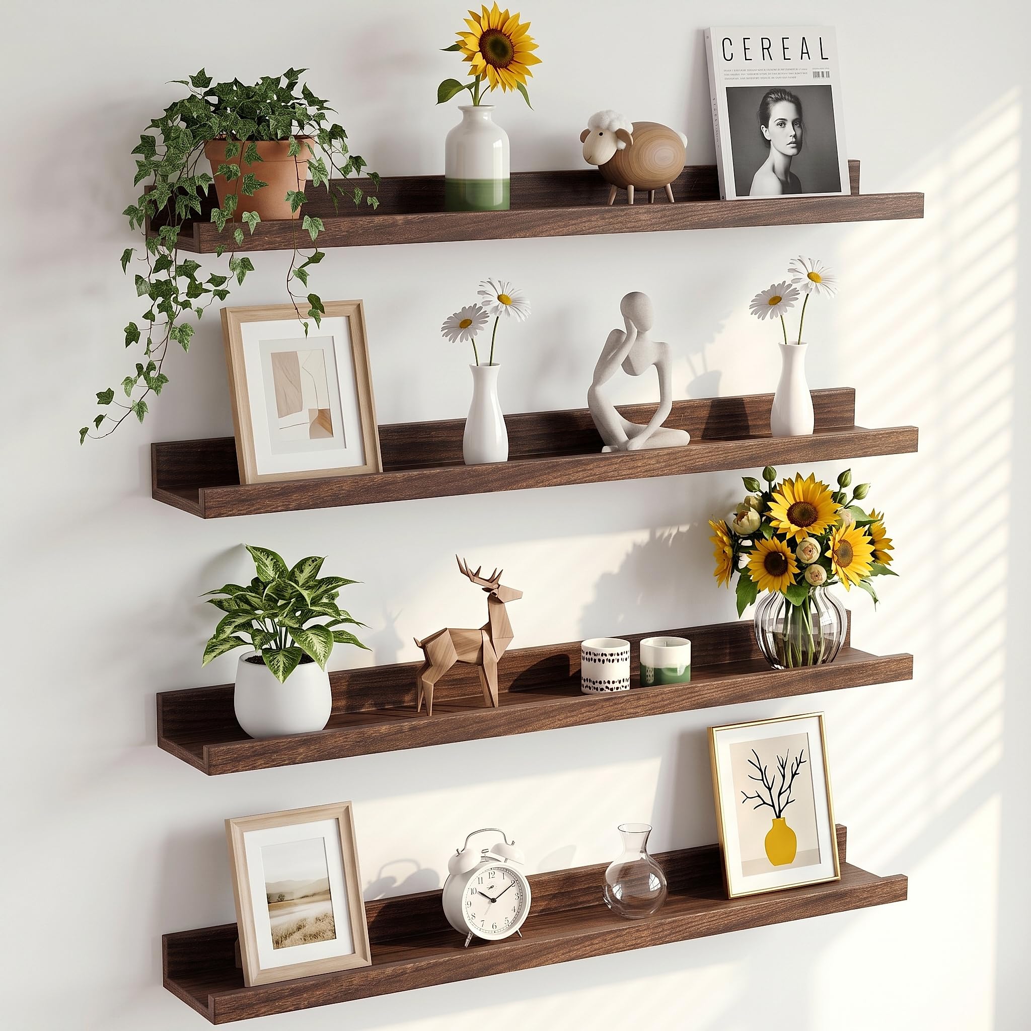 Heimlove 30 Inch Picture Ledge Shelf Set of 4