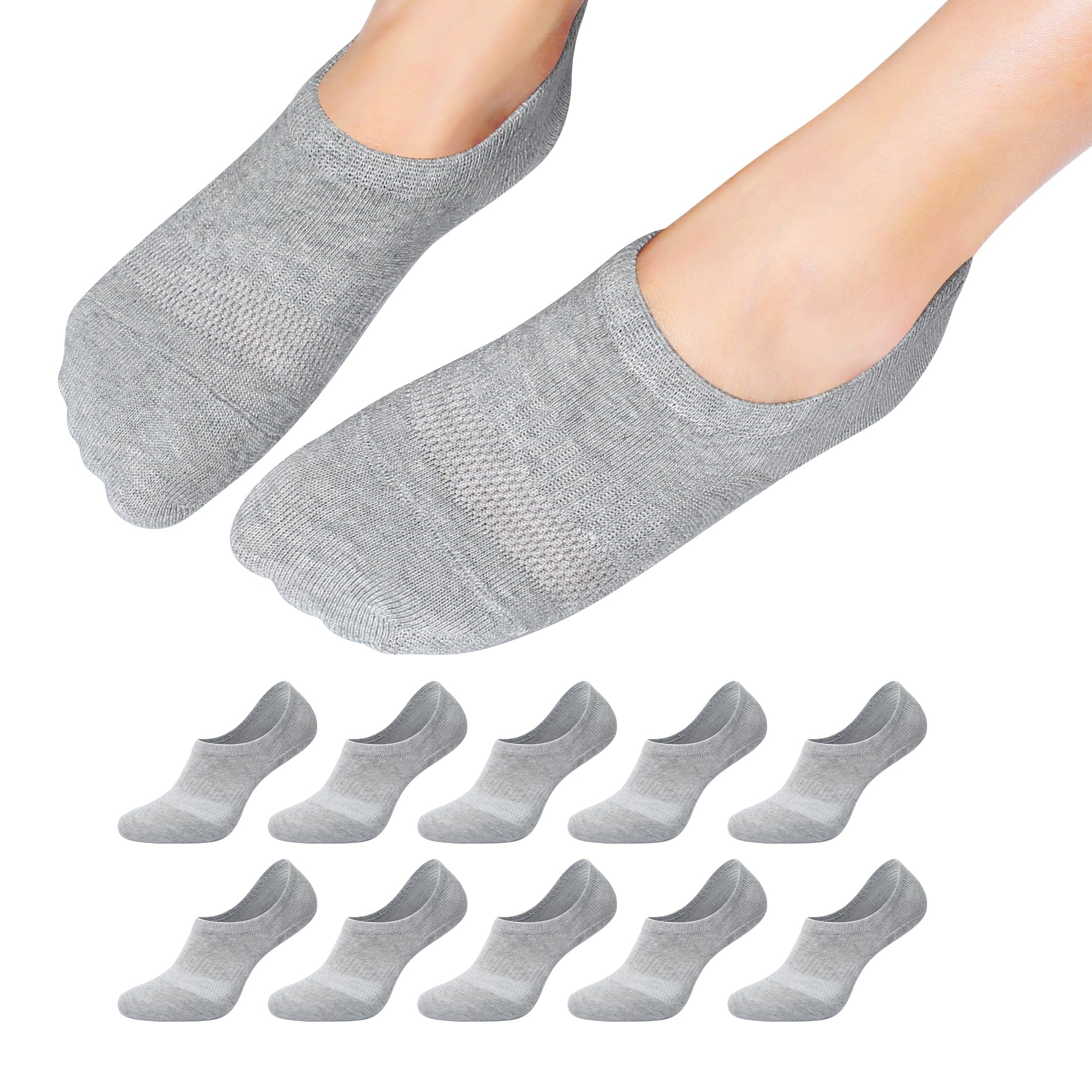 Falechay 10 Paar Sneaker Socken Damen Füßling Herren No show Unsichtbare Socken Sneakersocken