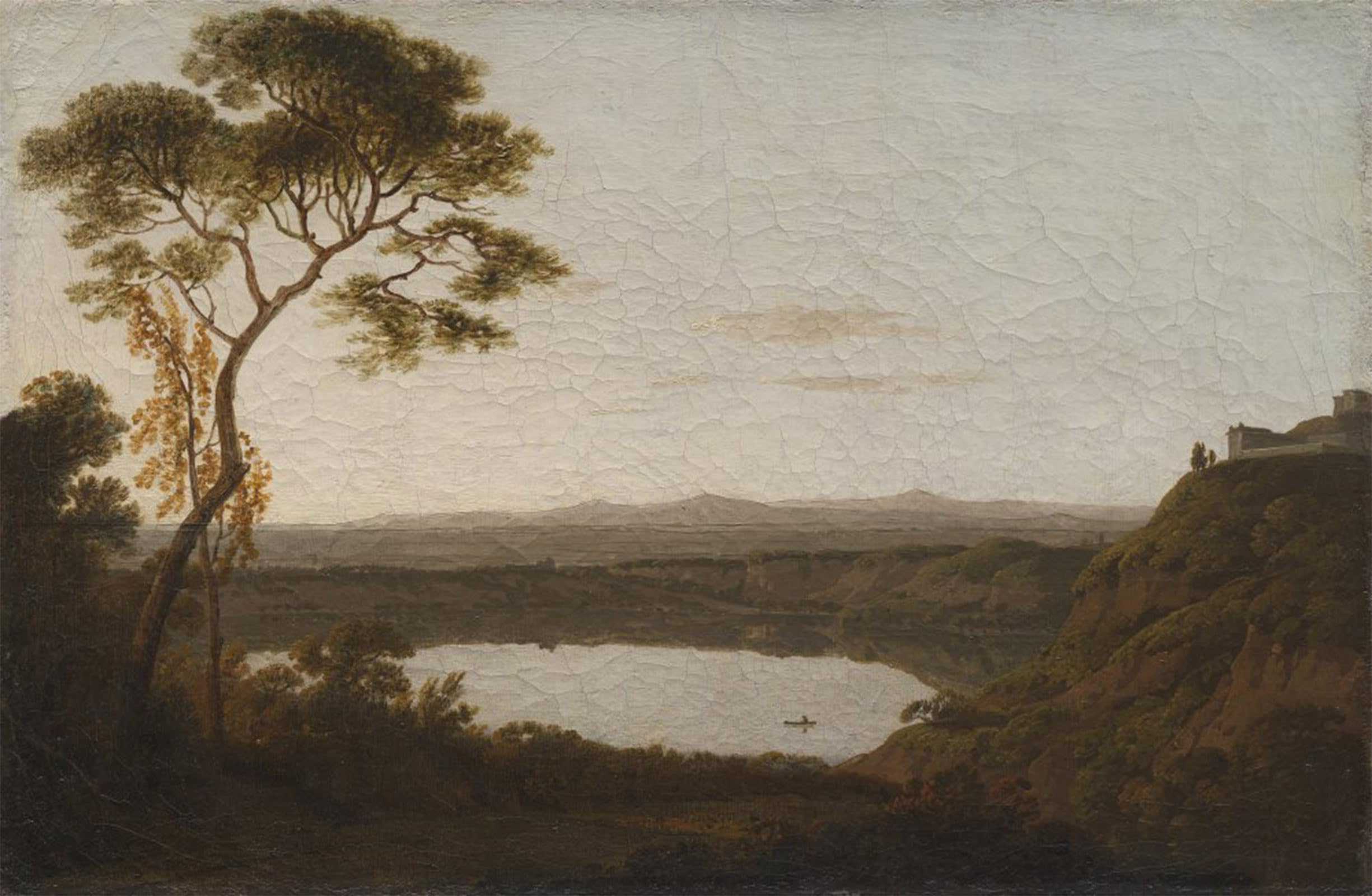 ARTXLXXBN Famous Art Print Poster Vintage Wall Art Lake Albano by Wright of Derby Canvas Art Poster for Home Decor 60x90cm