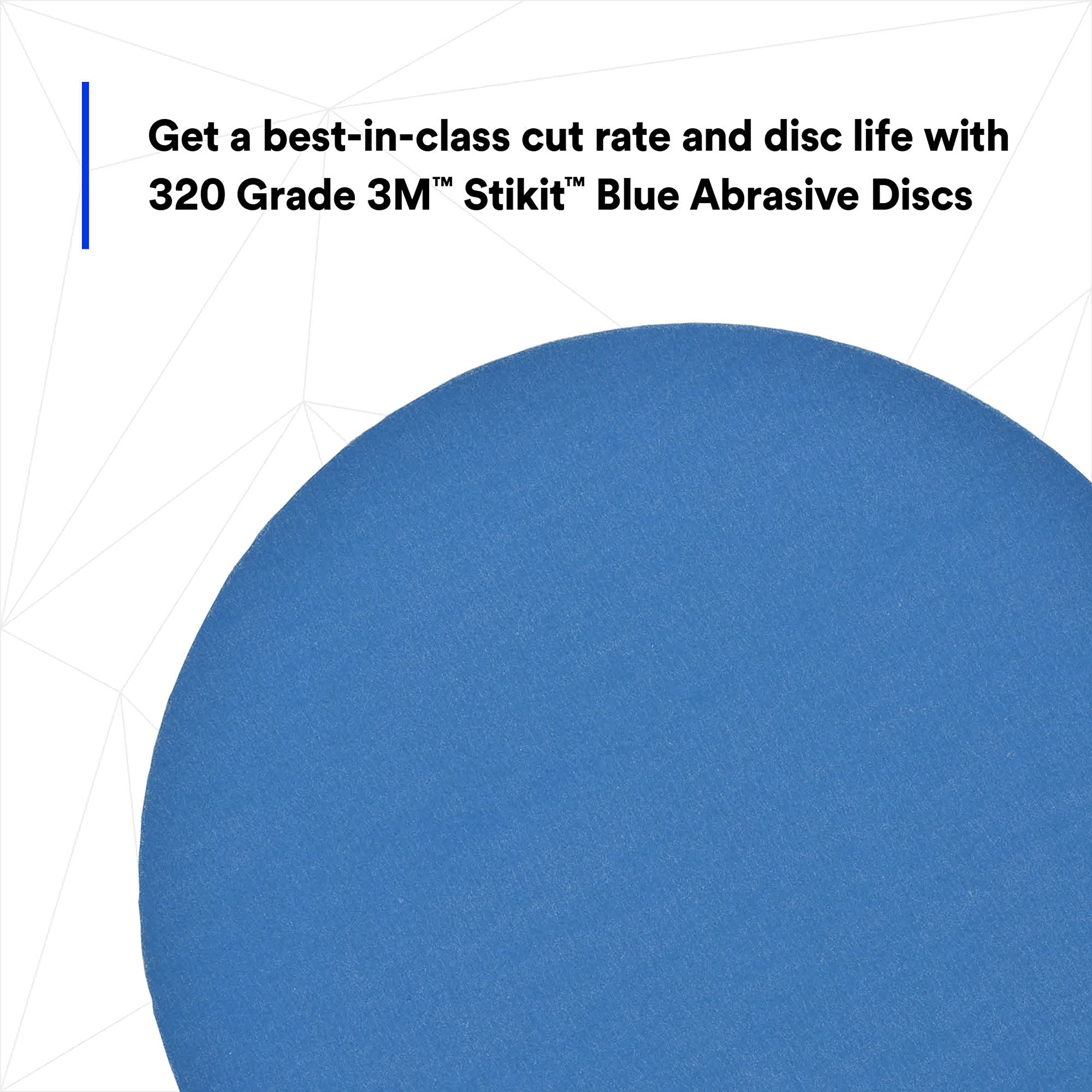 3 M Stikit 36210 azul discos abrasivos (6 en 320 Grado)