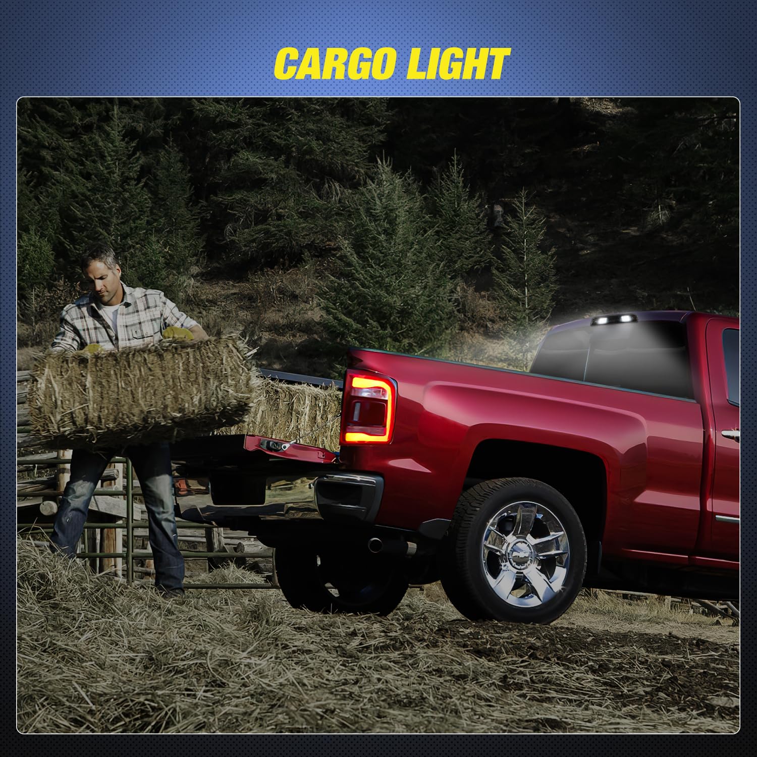 Nilight Third Brake Light High Mount 3rd Stop Reverse Cargo LED Lighting for Chevy Silverado GMC Sierra 1500 2500 3500HD 2014-2018 Pickup Truck Rear Cab Center Tail Lights