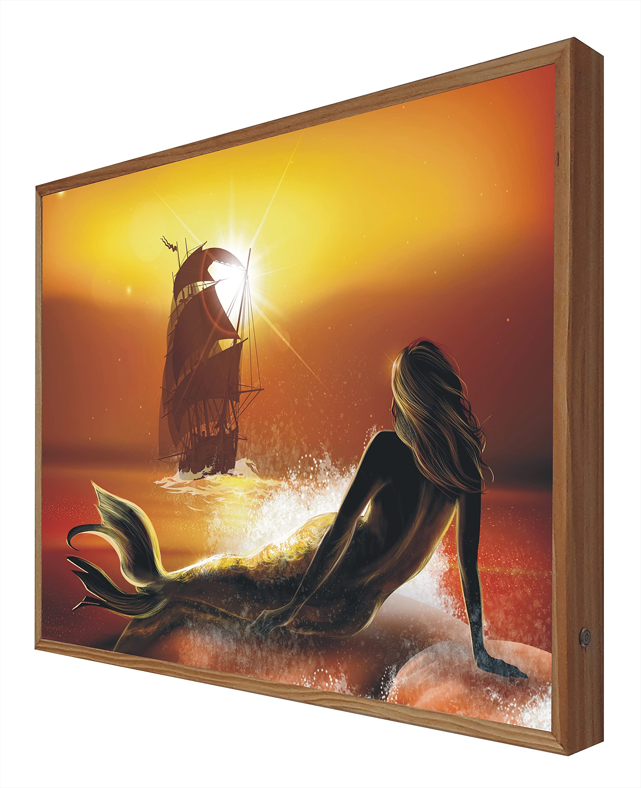 Cartel Vintage Iluminado con Luz Leds Sirena
