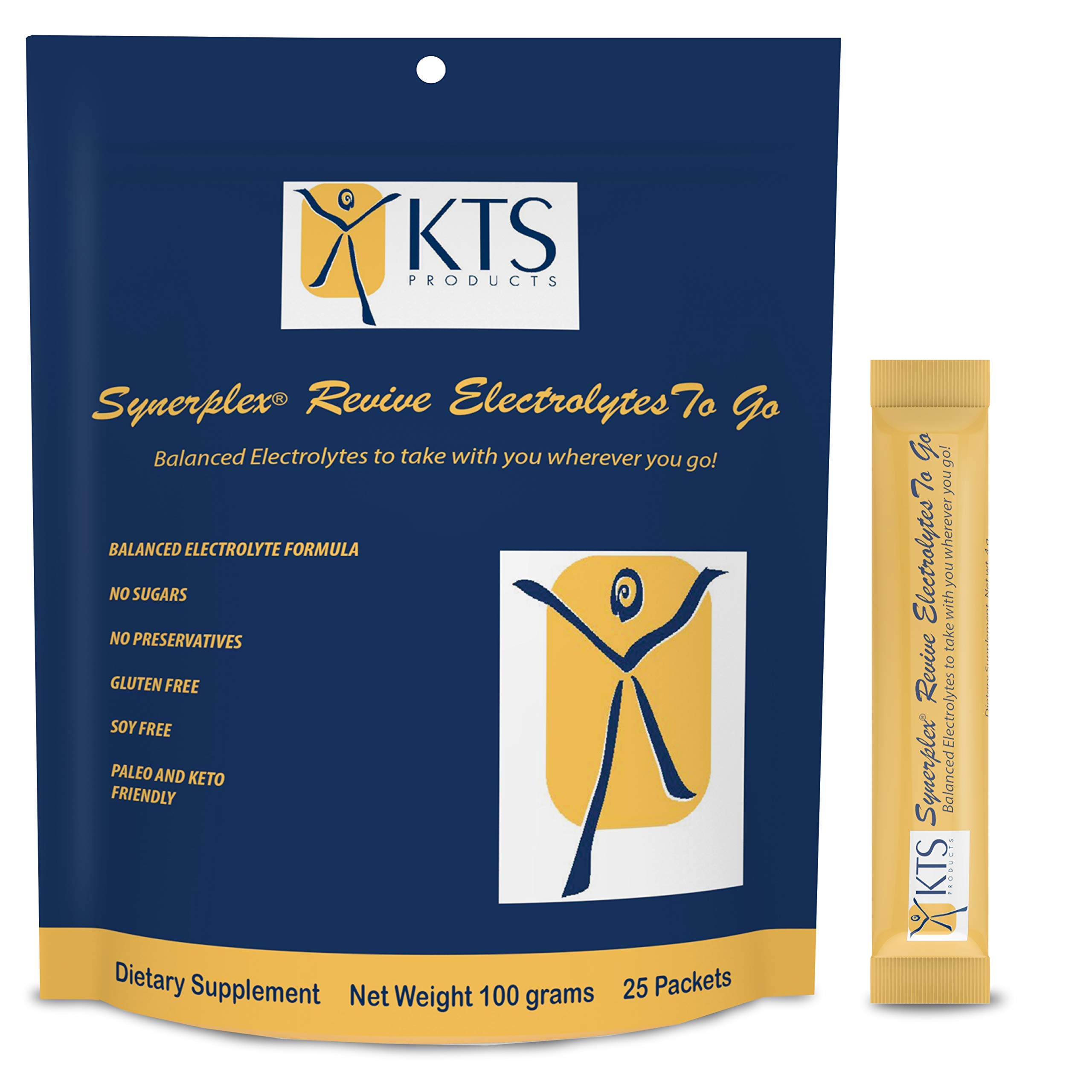 Revive Electrolytes to Go - Electrolyte Hydrating Powder Packets 100 Servings - Unflavored Natural Hydration Multiplier Sticks for Rapid Dehydration Relief with No Sugar No GMO Gluten Free