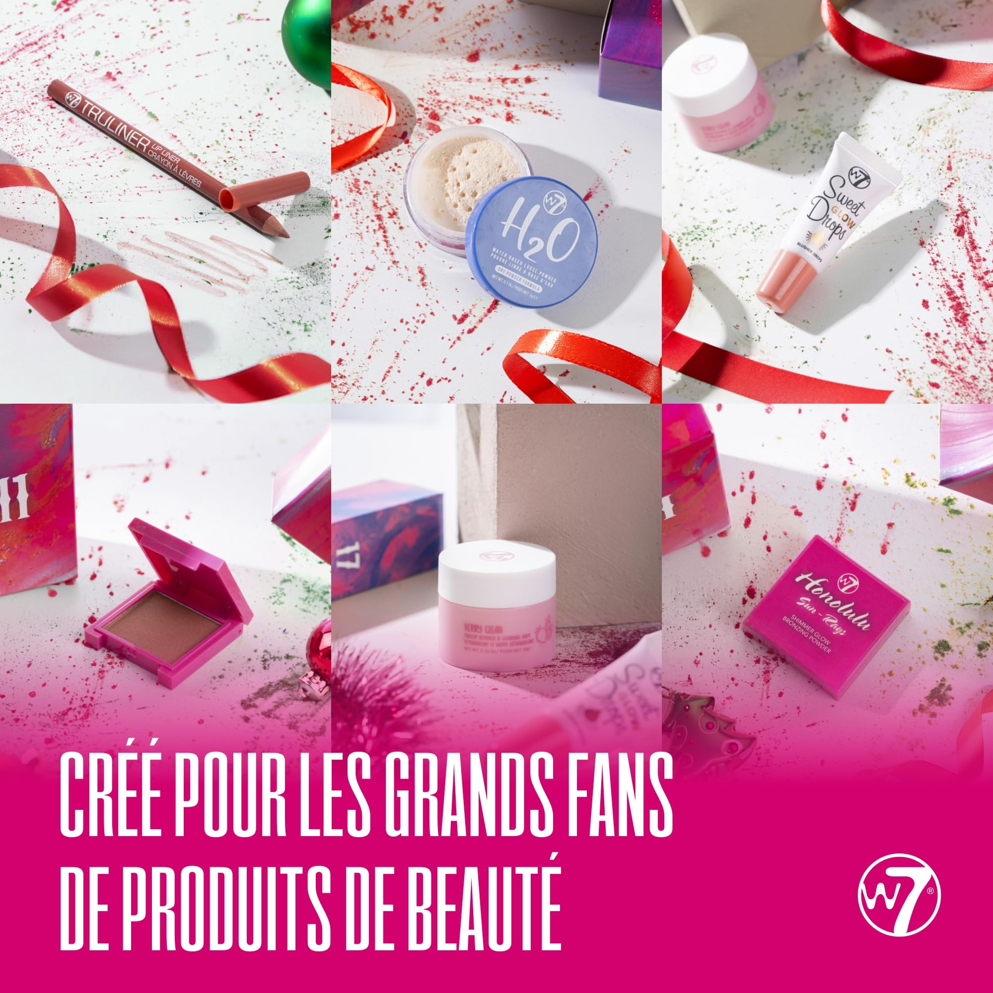 W7 Beauty Blast Calendrier de l'Avent 2025 - 24 Surprises Maquillage et Cosmétiques