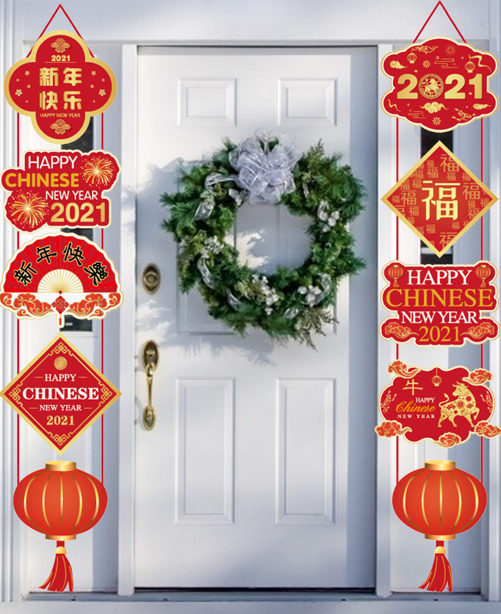 WYRJXYB Chinese New Year Decoration 2023 Chinese New Year Decor Year of the Rabbit Lunar New Year Decorations Chinese Couplets Spring Festival Banner