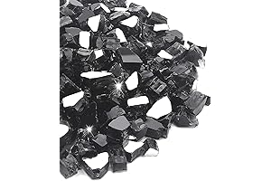 NUPICK Fire Glass: Enhance Your Fire Features with Shimmering Black Crystals