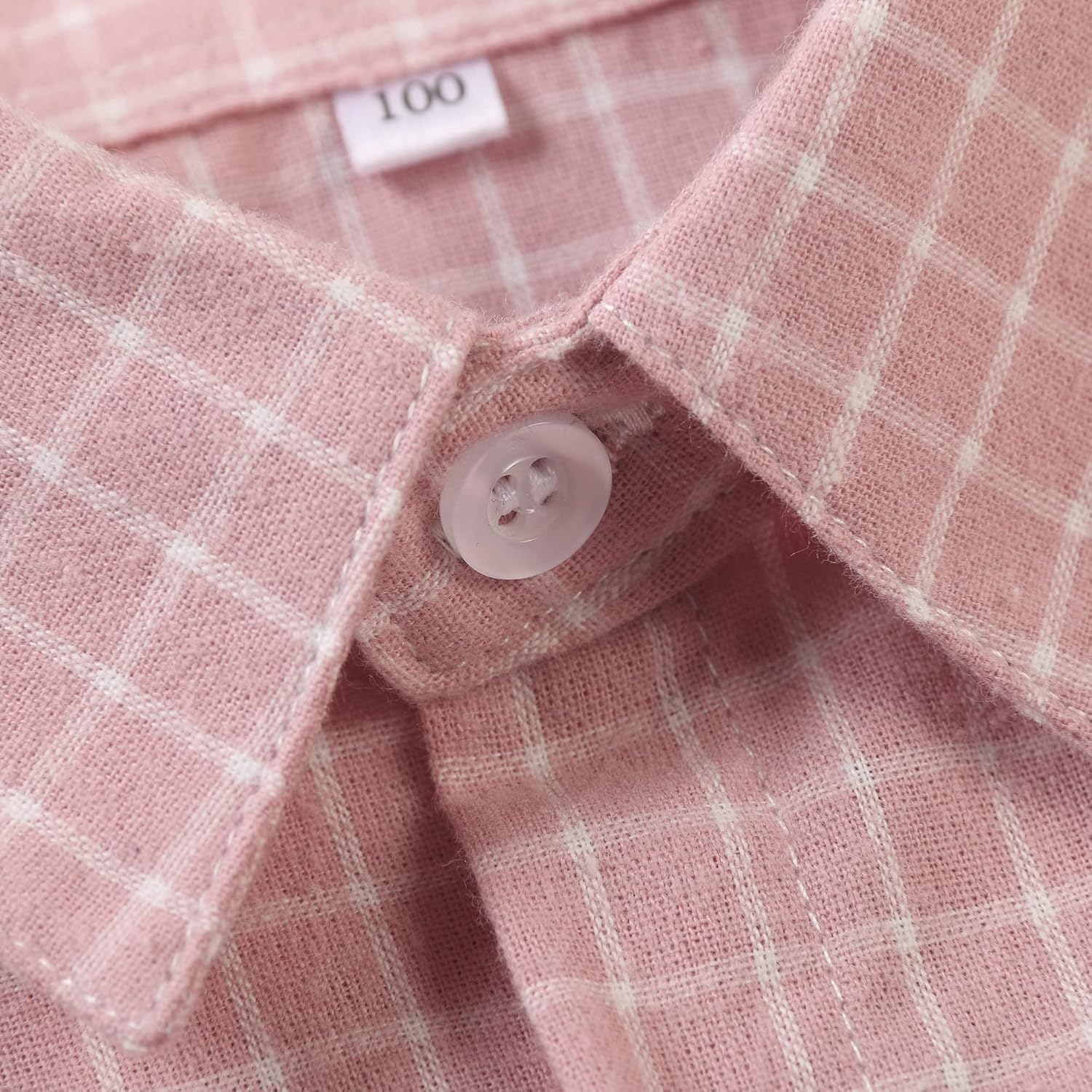 OCHENTA Little Big Boys' & Men's Long Sleeve Button Down Oxford Casual Dress Shirt - Image 5