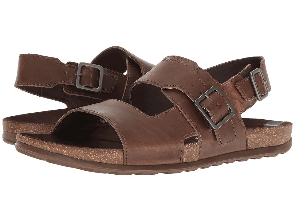 New Merrell Downtown Backstrap Buckle (Dark Earth) Men's Sandals
