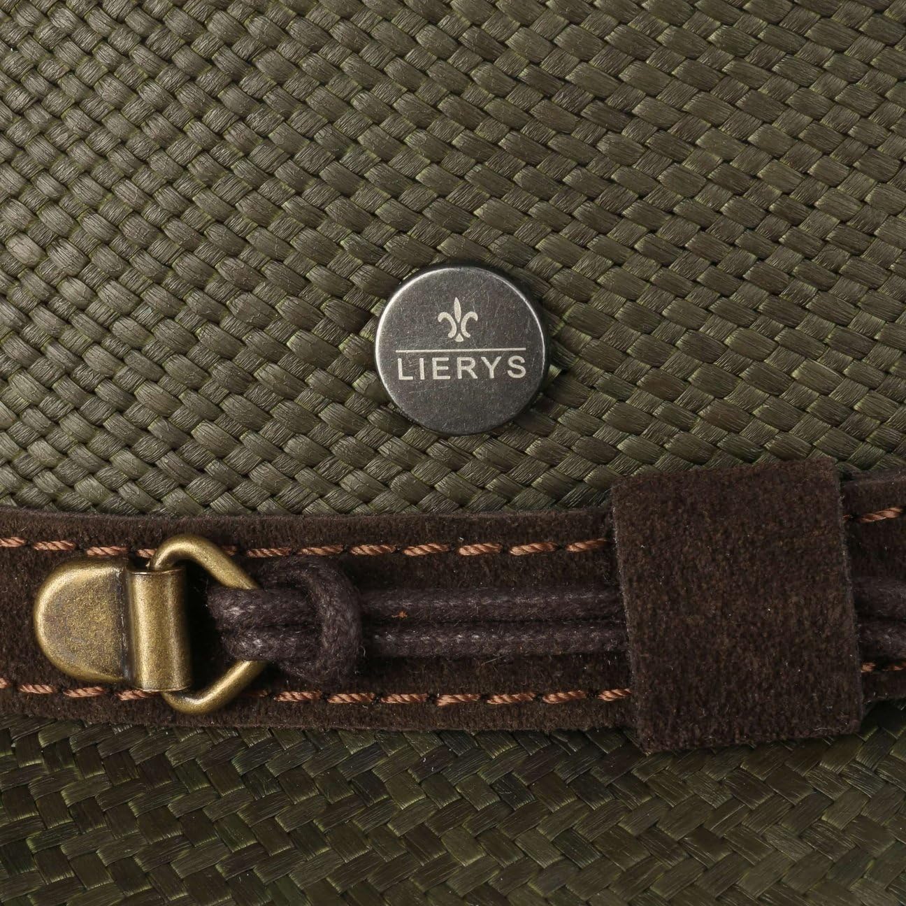 Lierys Chapeau Panama Forest Traveller Femme/Homme - Made in Ecuador D'Ete en Paille de Soleil avec Bandeau Cuir, Cuir Ete Printemps-ete