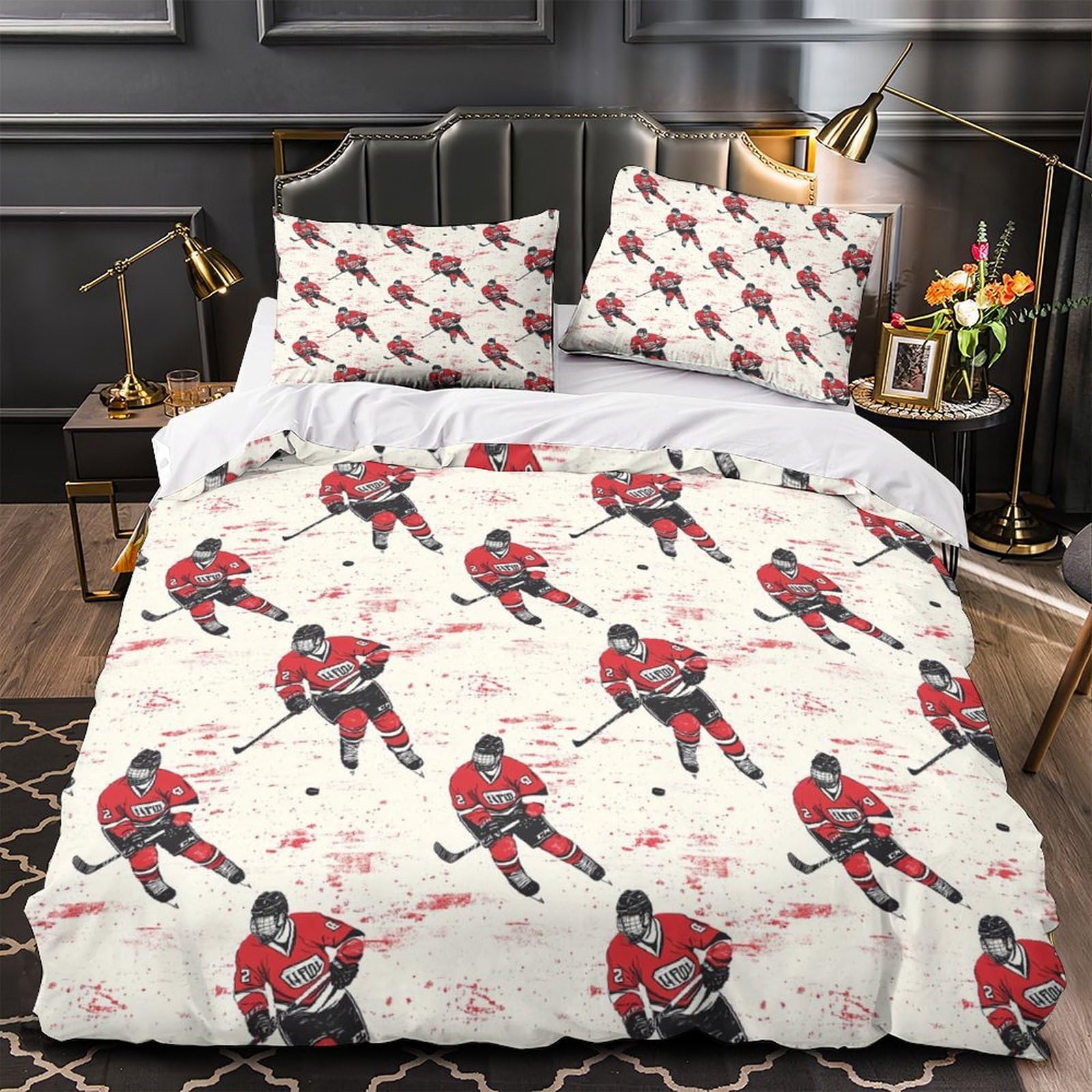 Housse de couette léopard fermeture éclair facile pour lit king size