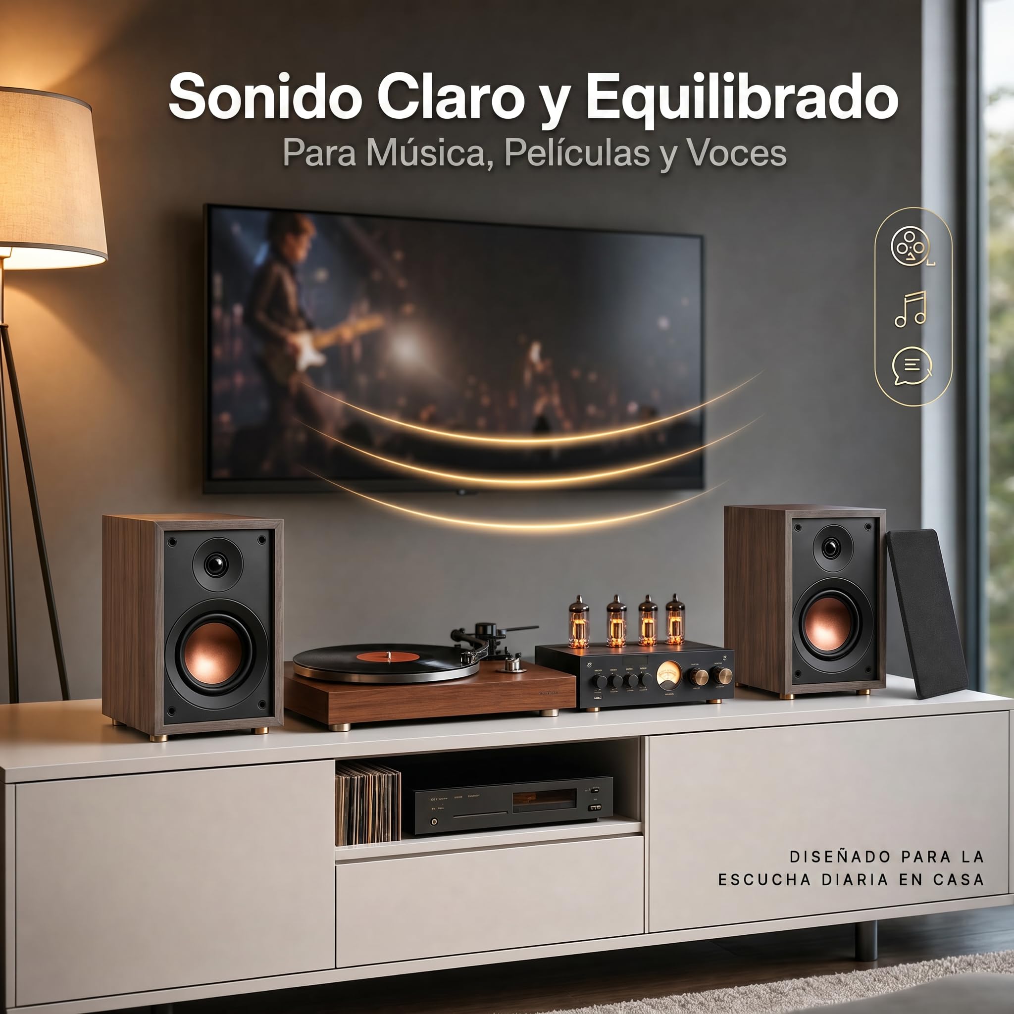 HiVi-Swans Oasis - Altavoces pasivos, altavoces de estantería de 2 vías para sonido envolvente estéreo de escritorio o cine en casa