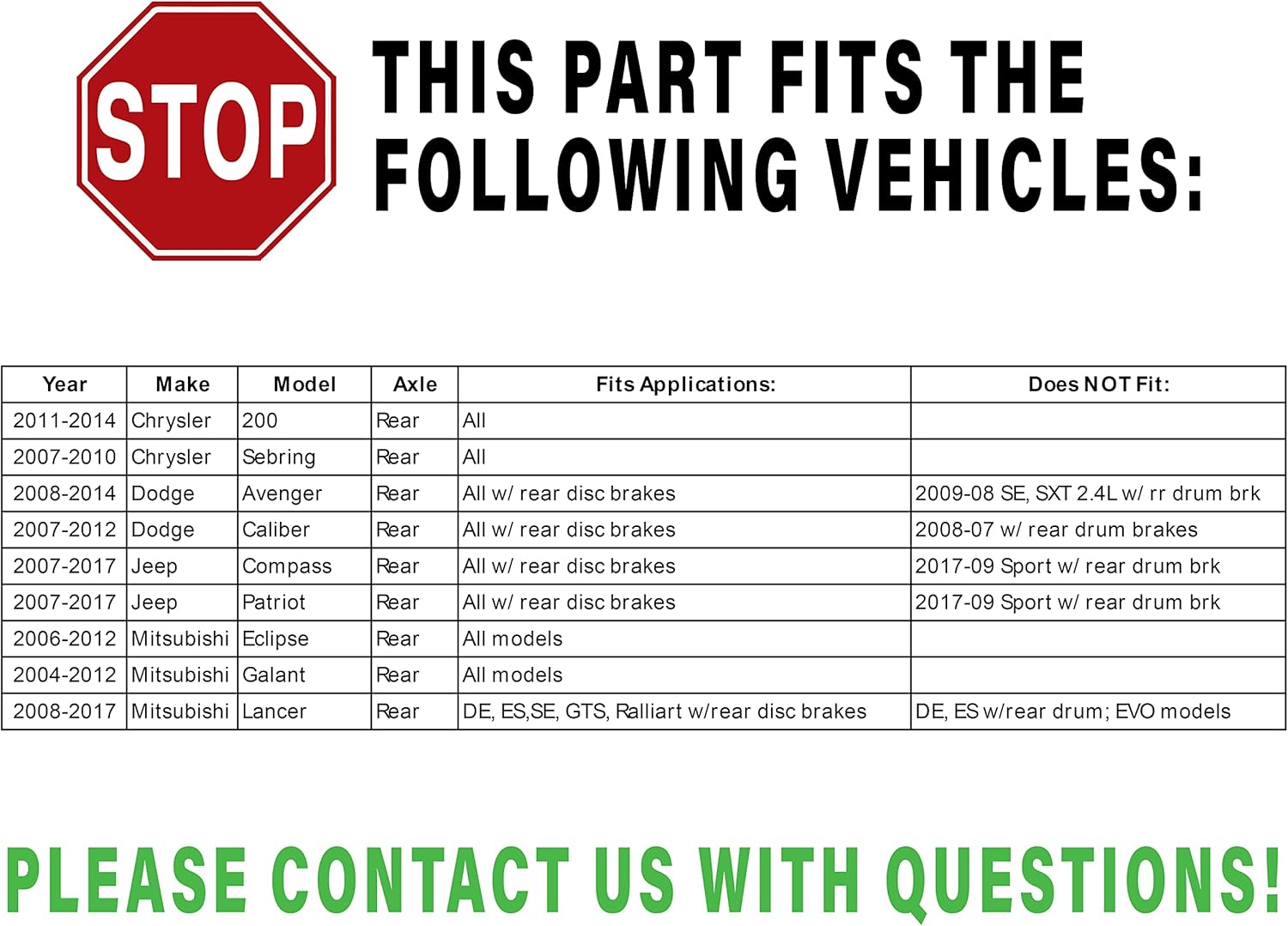 Goodyear Brakes GYS886 | Parking Brake Shoe fit Chrysler 200 14-11, Sebring 10-07; Dodge Avenger 14-08, Caliber 12-07; Jeep Compass 16-07, Patriot 17-07; Mitsubishi & More - See Applications Below