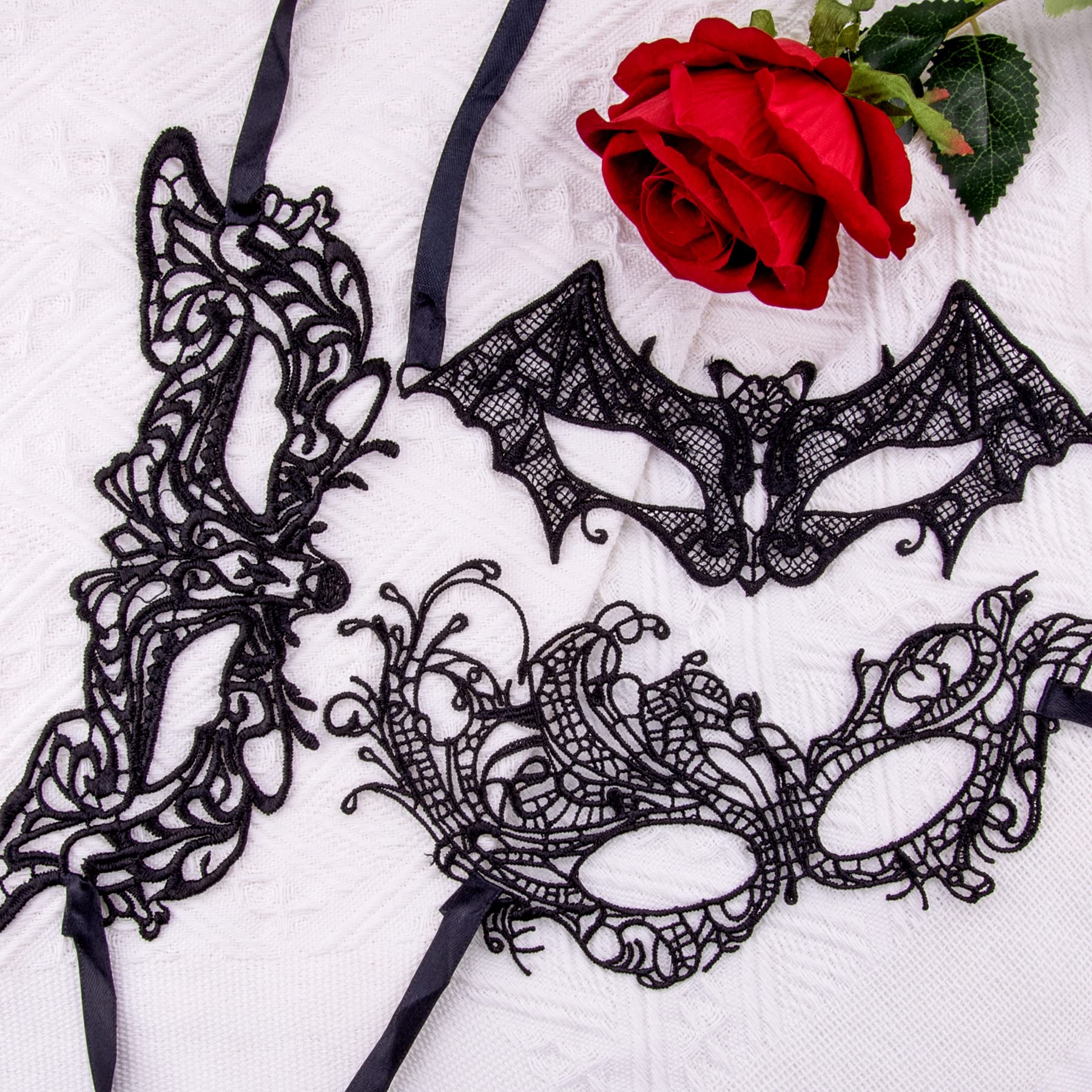 SIQUK 20 Pezzi Maschere di Travestimento in Pizzo Donne Maschere Veneziane Maschera di Pizzo per Decor Masquerade Party
