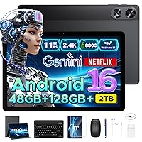 POPUX P11 Pro Tablet Android 16,2.4K 90Hz Tablet 11 Pollici con Gemini AI