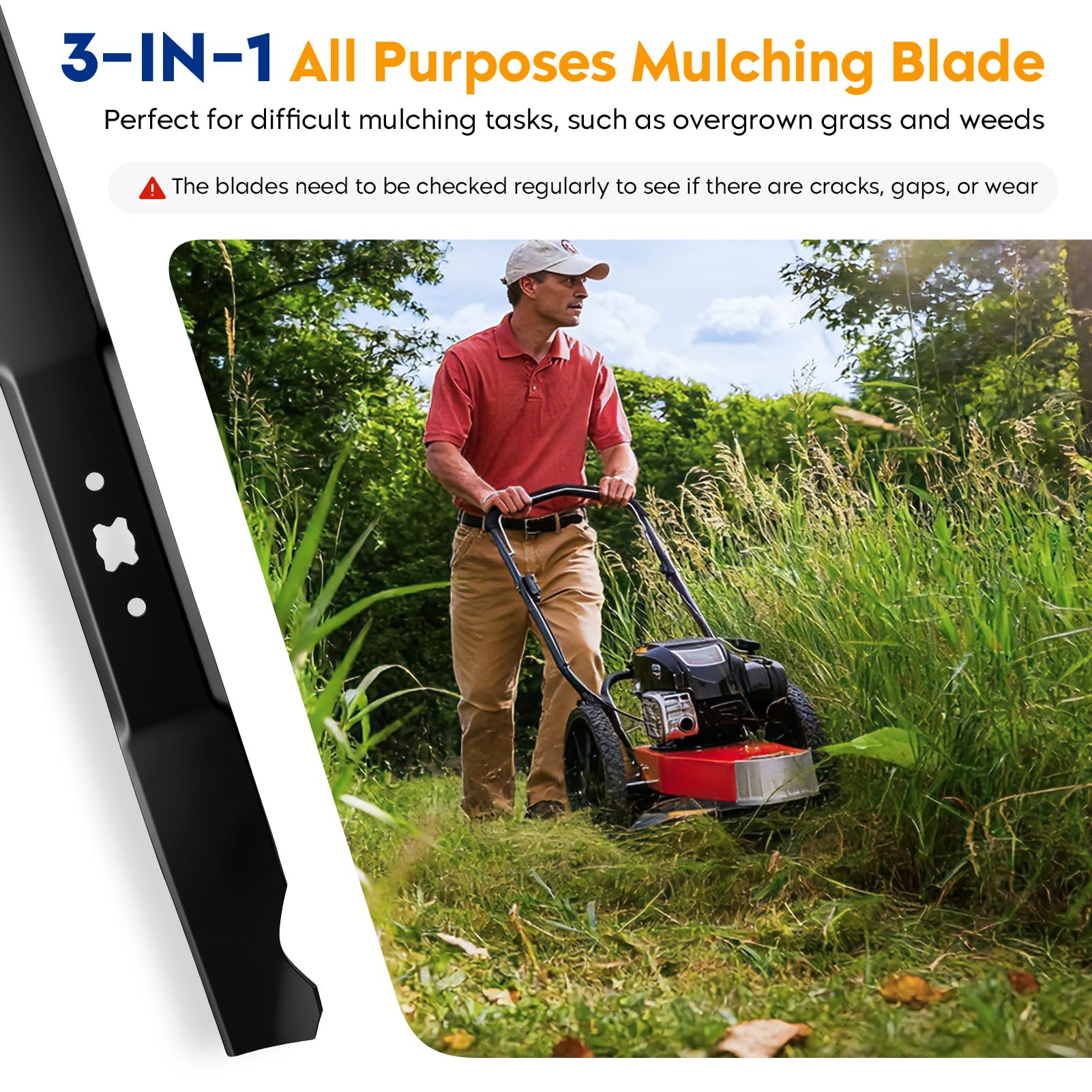 AEagle Falciatrice da 51 cm per MTD Cub Cadet Troy-Bilt SC100 Tuff-Cut 220 742-0641 942-0641 490-100-M086 742-04276 CC46ES CC94M CC98H CC98M CC99ES Confezione da 2