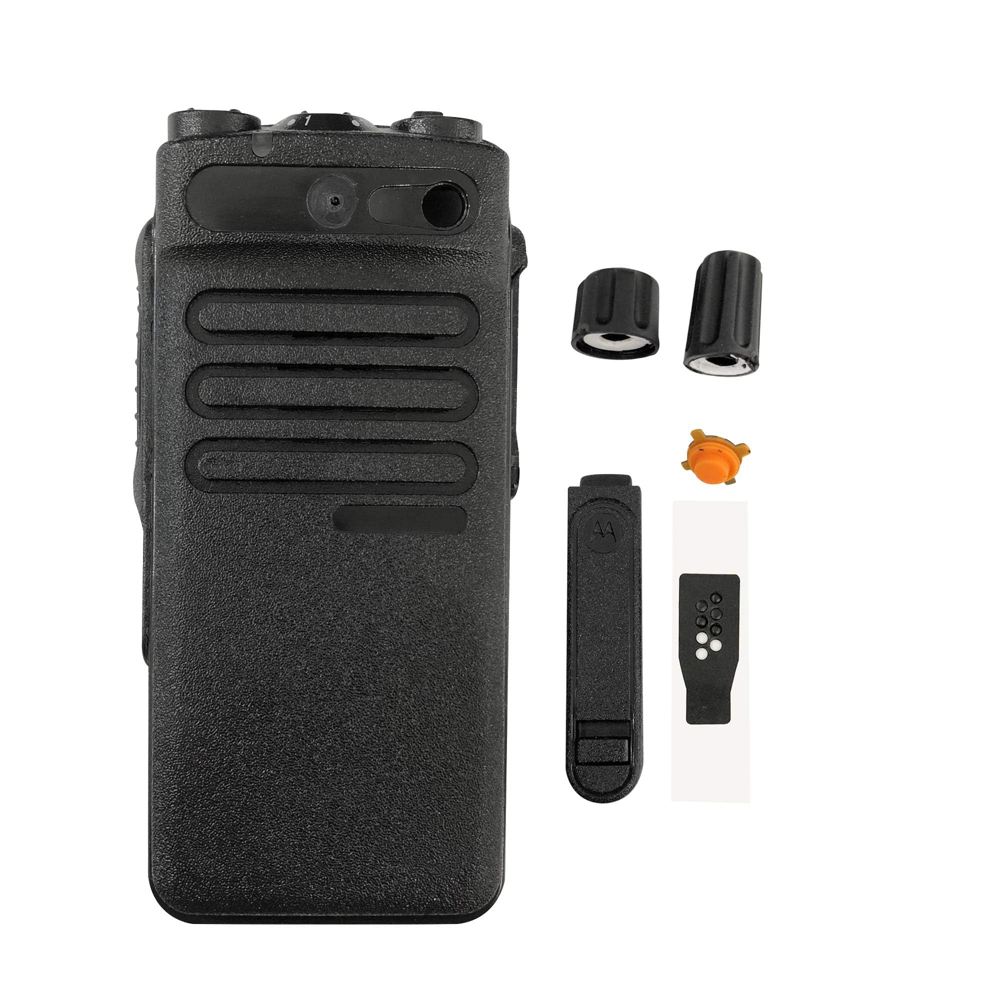 5Pack XPR3300 Repair Housing Case Front Cover Compatible with XPR3300 Handheld Radio, Black