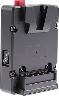 foto4easy Foto4easy V-Lock Mount Battery Power Supply Plate Adapter with D-tap for Portable Pocket Tiny Compact Nano V-Mount Battery, Black