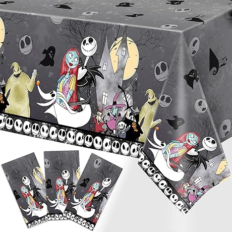 SNABETNA Nightmare before Christmas Table Cover - Festive Halloween Ambiance