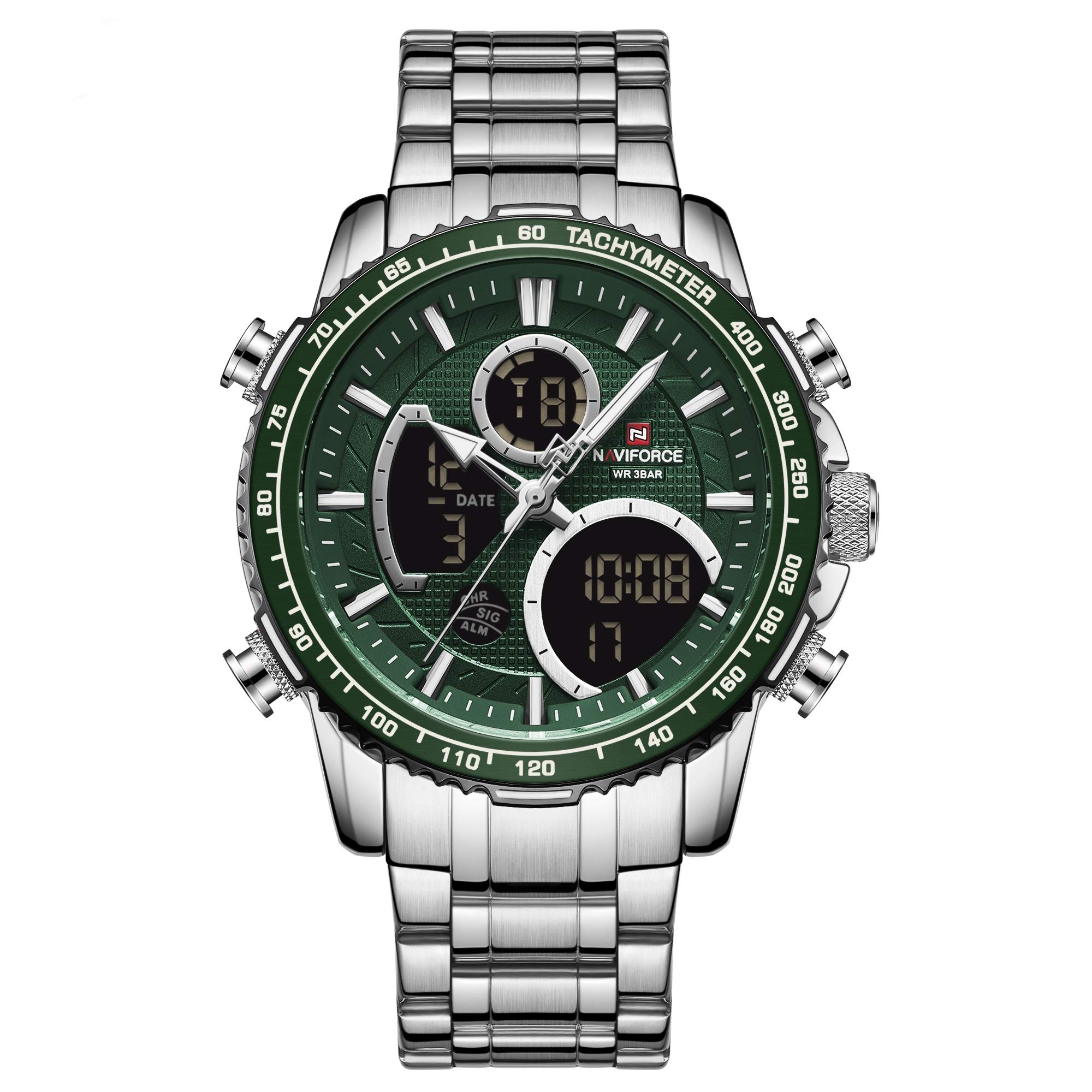 NAVIFORCE Mens Multifunction Analog Digital Display Wrist Watch (B08TVSXQTP) Amazon Price History, Amazon Price Tracker