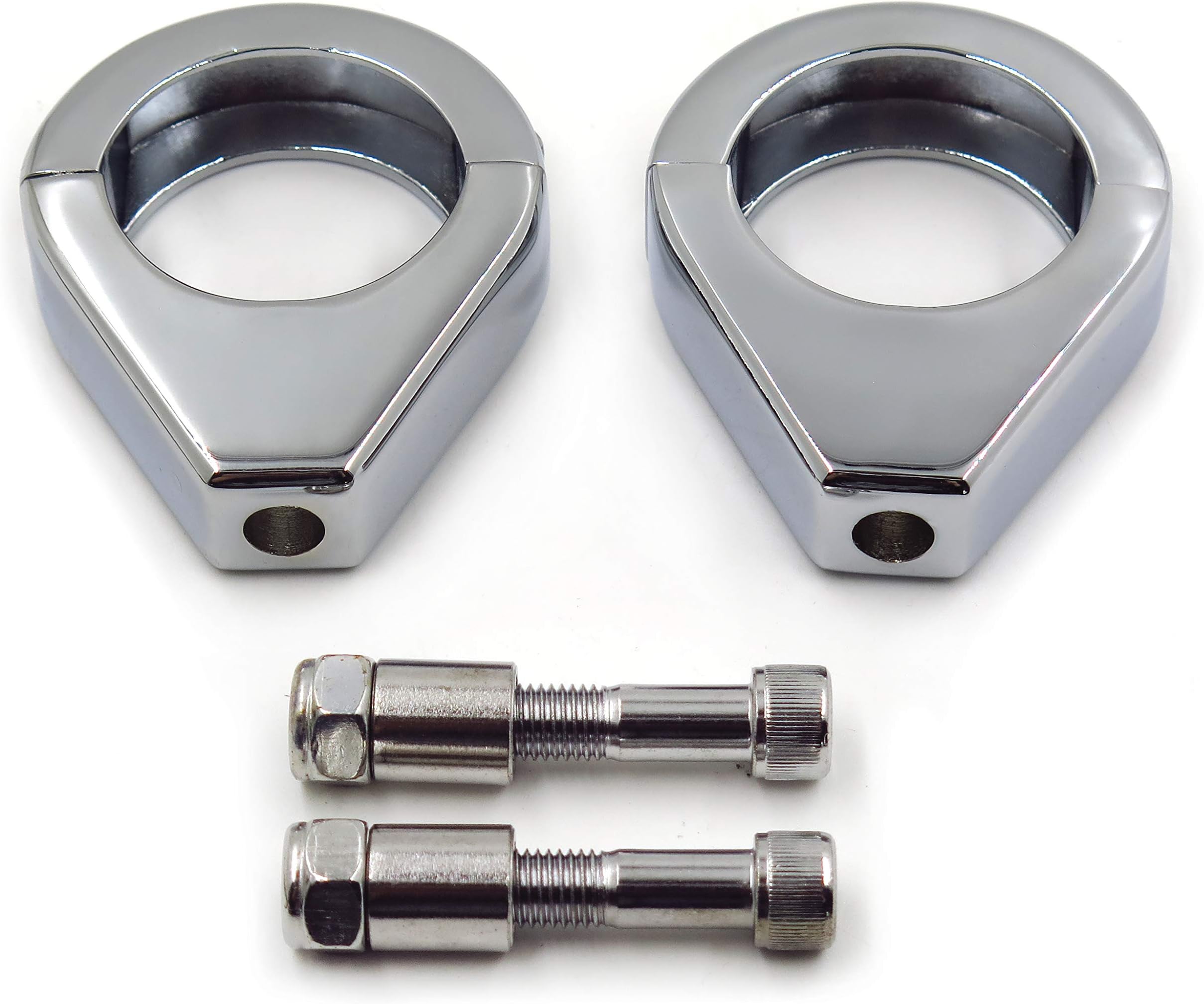 SMT-Turn Signal Clamps Compatible with Softail Mount Bracket 49Mm Fork Tube Chromed Motorcycle [B00XIRXRH0]