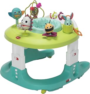Tiny Love Here I Grow 4-in-1 Mobile Activity Center Walker Jumper with 360° Seat & Developmental Toys, Meadow Days