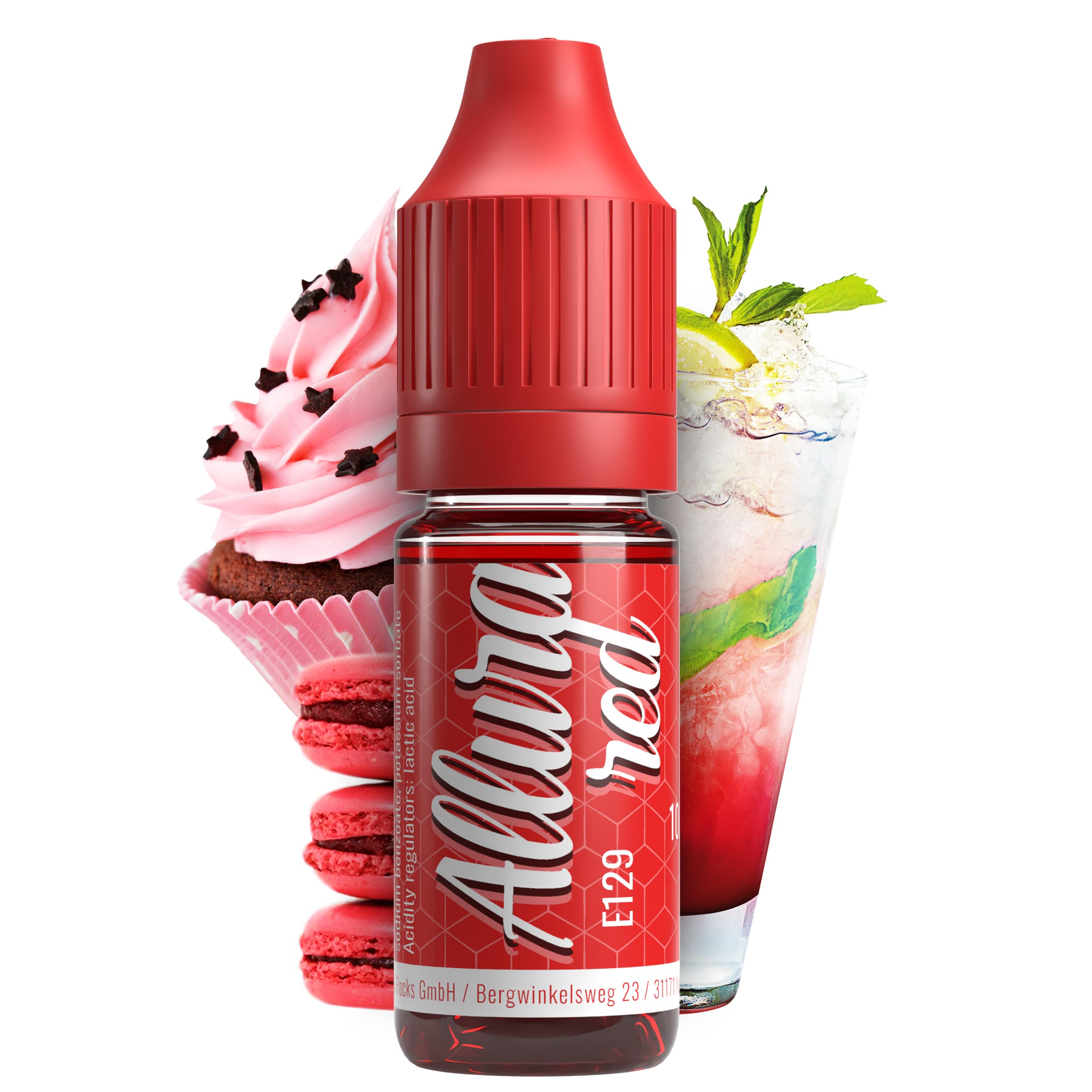 Belissia food colouring red - 10ml liquid & highly concentrated - food-safe food colouring for baking, cooking, fondant & DIY - vegan, strong colouring, neutral taste