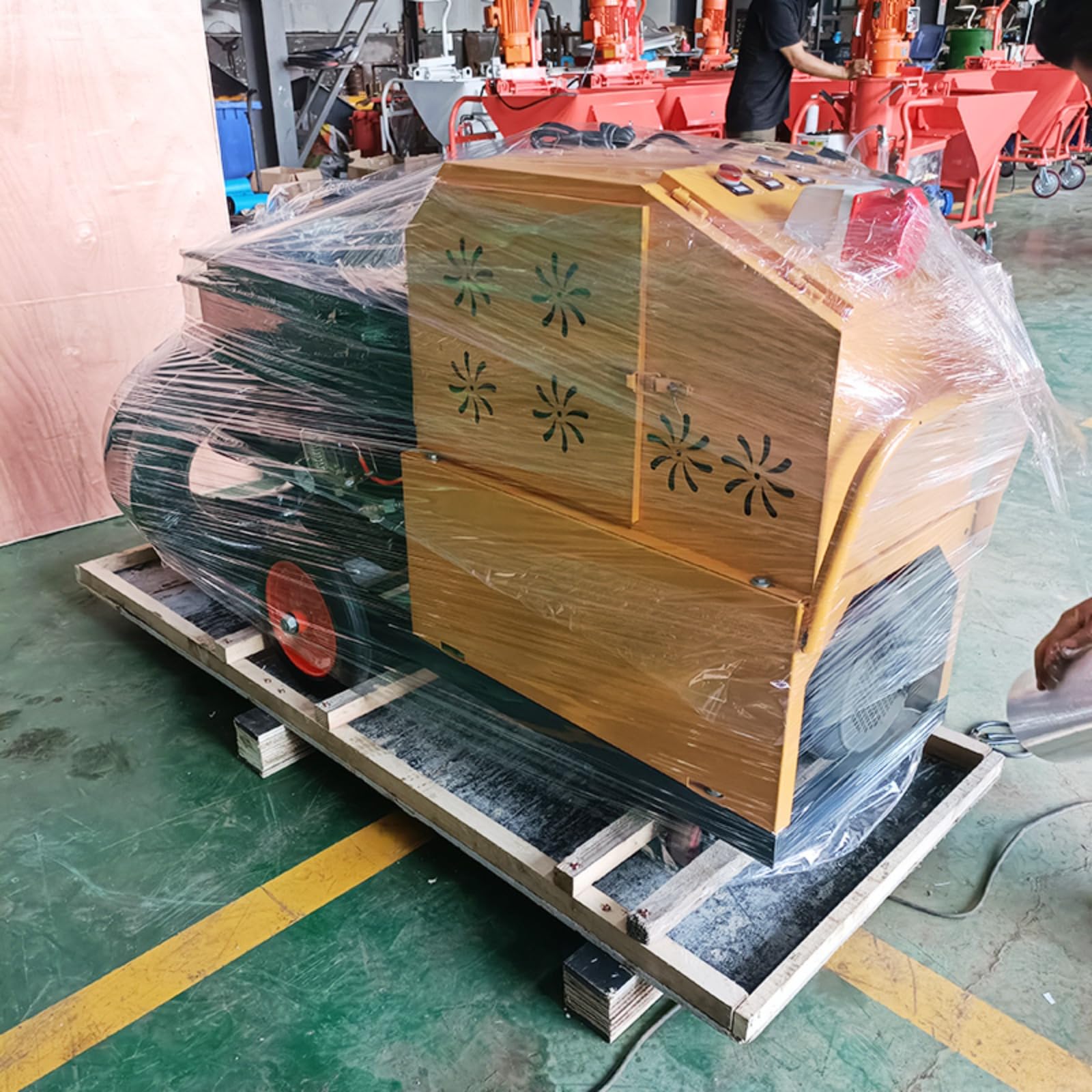 Máquina pulverizadora de cemento de mortero, 25 m, bomba de mezcla de arena, sistema de acabado de pared, equipo de renderizado, aplicación de estuco eléctrico, unidad de construcción
