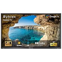SYLVOX 43" TV da Esterno - 4K UHD 2000Nits per Aperto, Smart Google Outdoor TV Impermeabile IP55