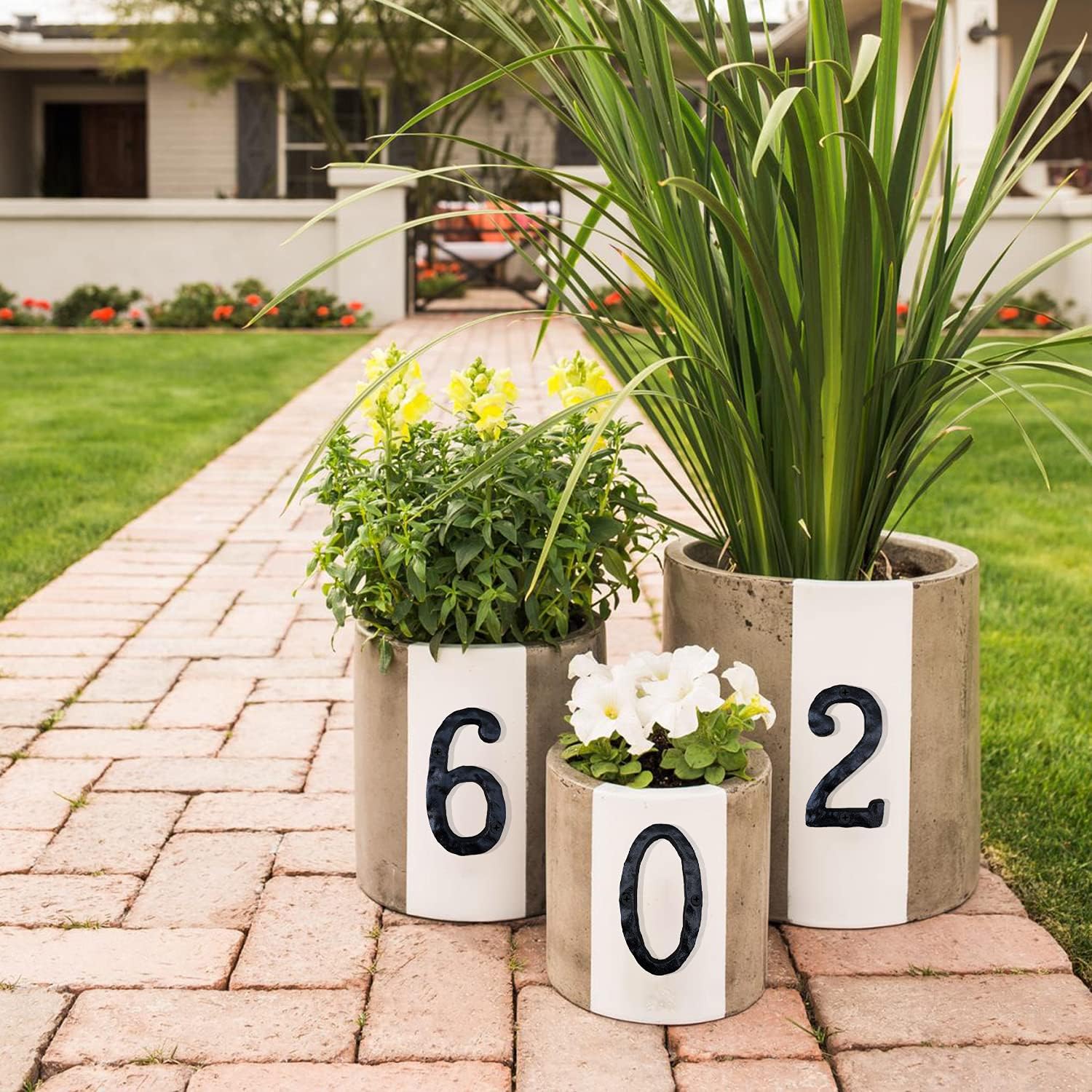 House Numbers for Outside-5.5 Inch high Cast Iron Hammered Style Home Address Numbers or Metal Mailbox Number (Number 1)