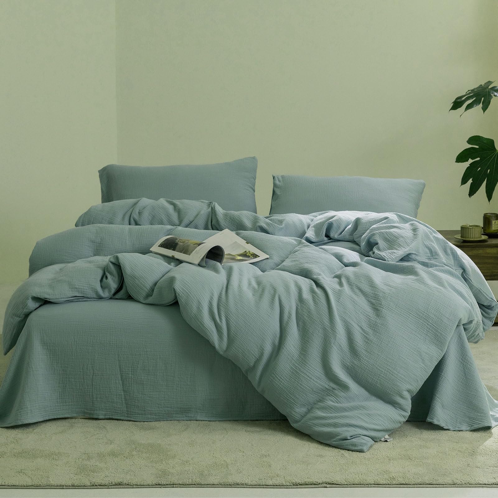 Bettbezug Set Schmetterlinge 135x200 Cm – 100% Baumwolle, Lila, 2-teilig