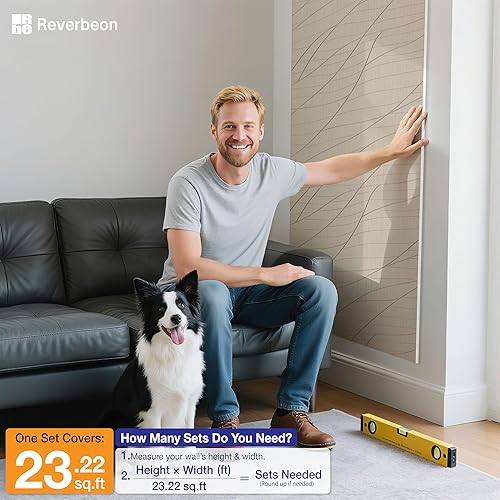 Miniatura 7 de 6 piezas de paneles acústicos, paneles de pared acústicos absorbentes de sonido de 23.6x23.6 pulgadas, paneles de pared acústicos decorativos para