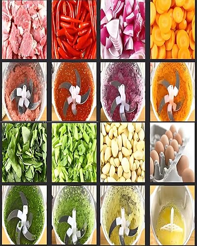 Miniatura 5 de Picadora de carne eléctrica 5L, máquina de masa de acero inoxidable, máquina de procesamiento de alimentos potente 500w, utilizada para mezclar