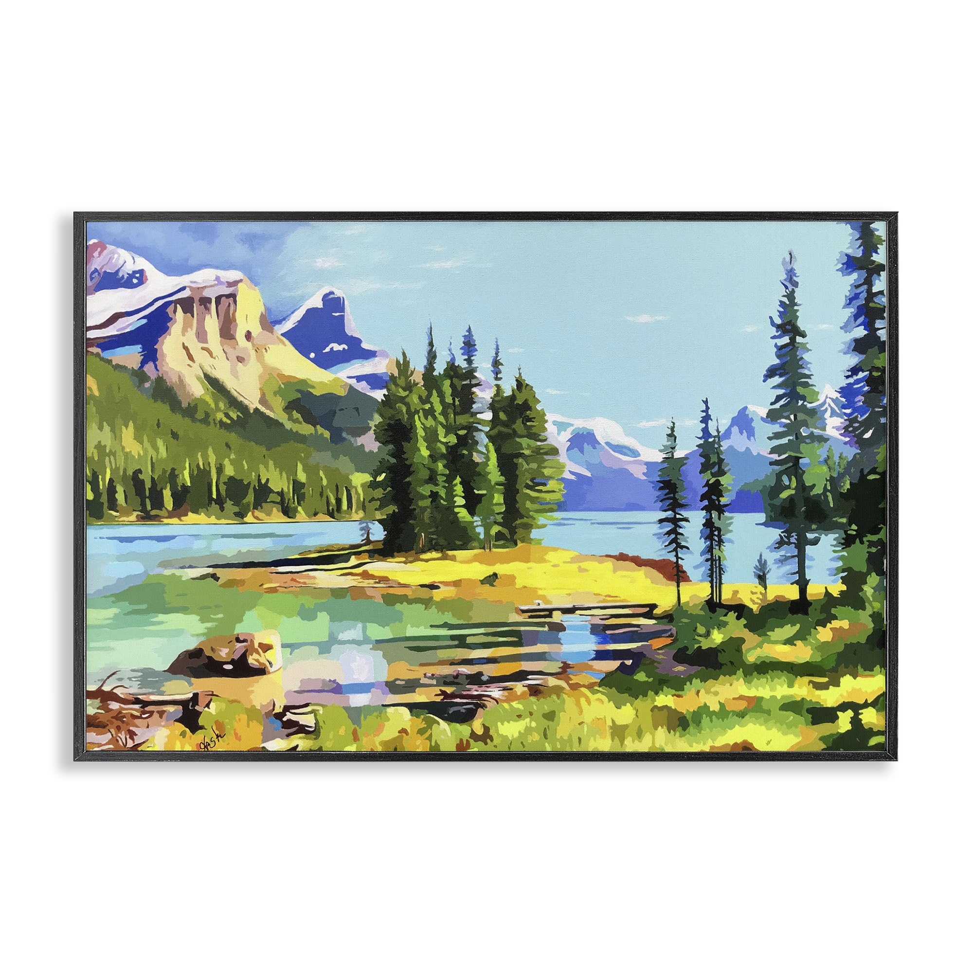 'Alpine Mountain Solitude'| Framed Giclee Art