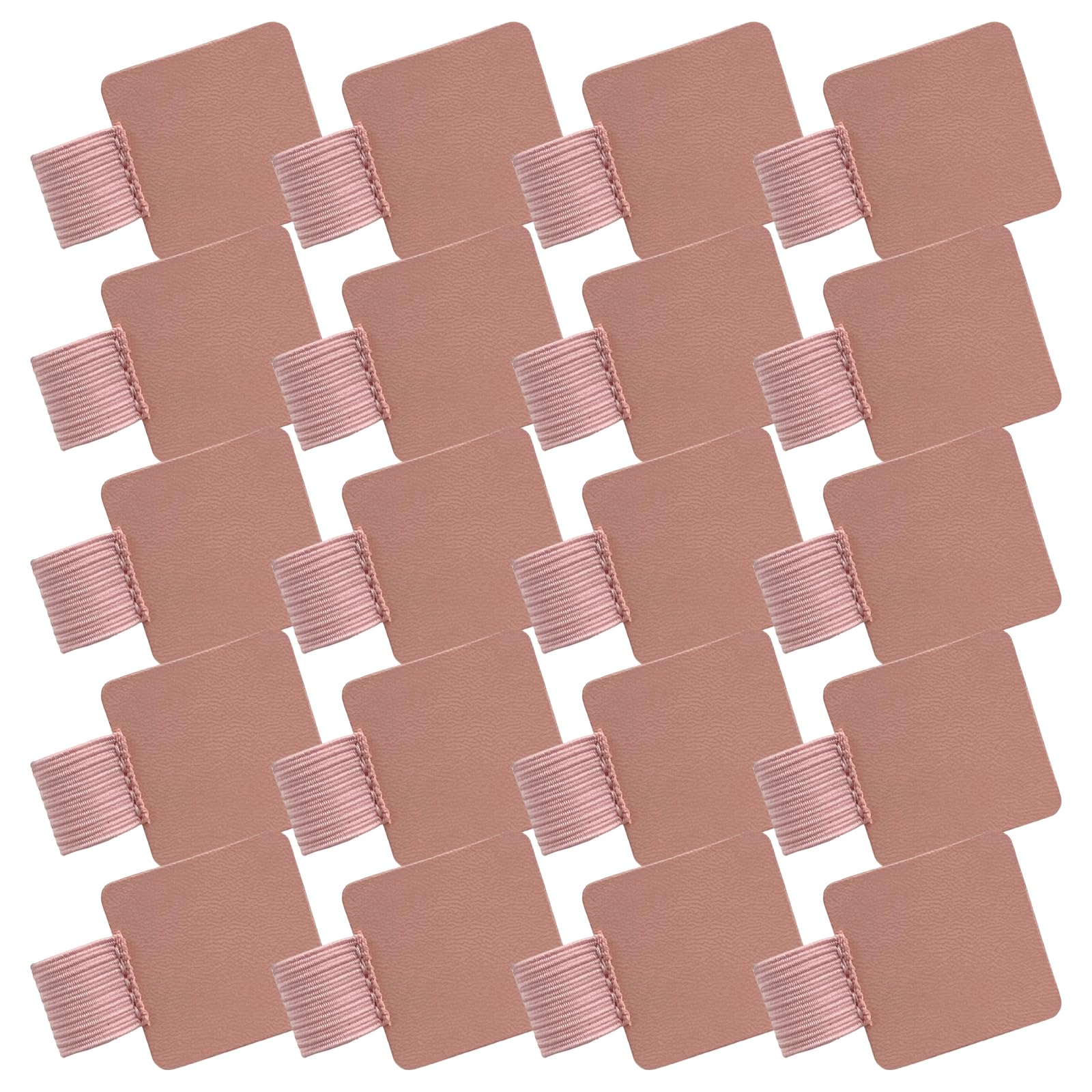 Limtula 20Pcs Adhesive Pen Rings Elastic Holder for Notebook Clipboard Loop Leather