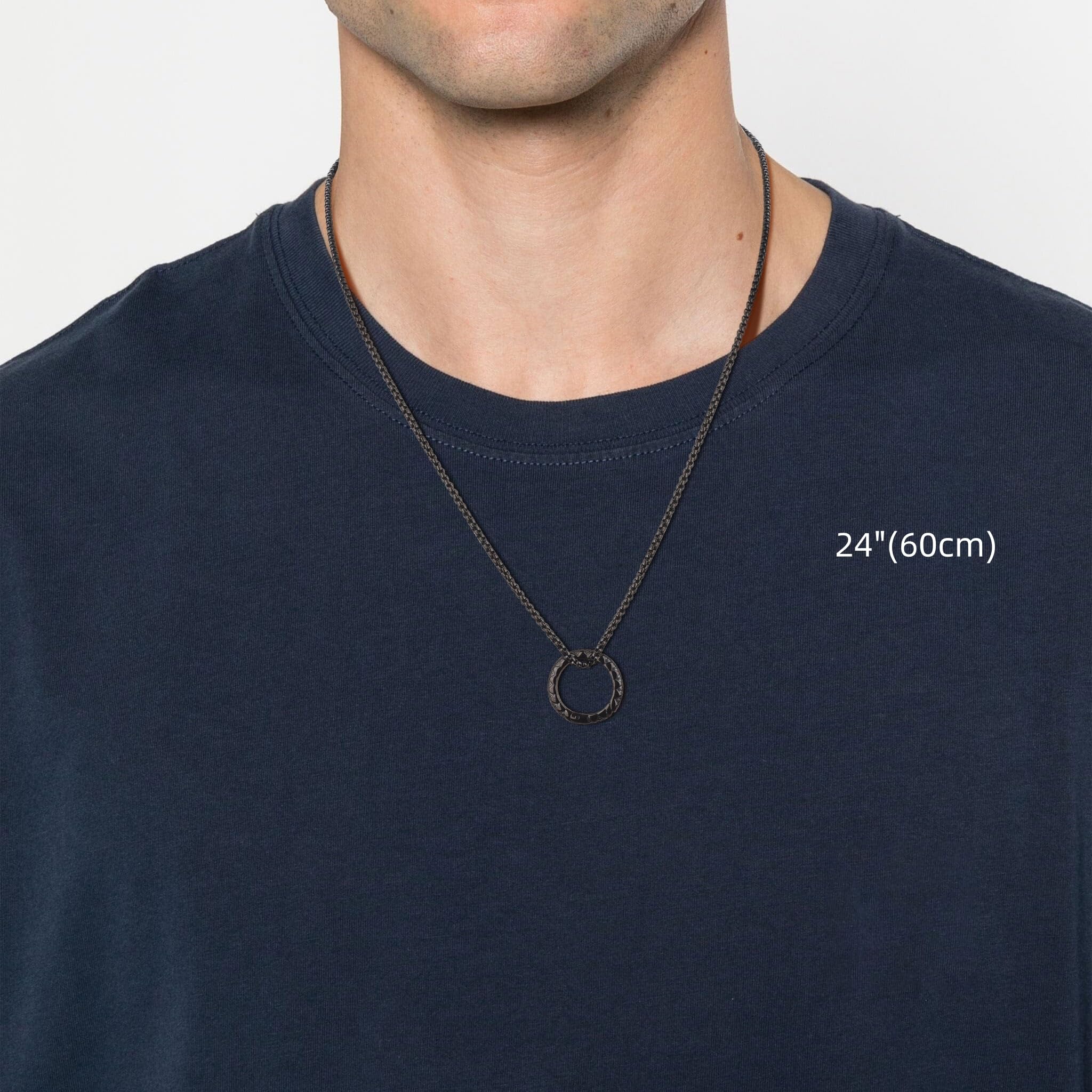 GAVU Collana Porta Anelli da Uomo, Collana da Uomo in Acciaio Inossidabile con Ciondolo Porta Anelli
