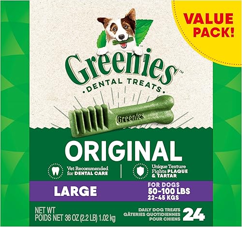 GREENIES - Golosinas naturales originales para la salud dental de perros grandes 50 - 100libras GREENIES - Golosinas naturales originales para la salud dental de perros grandes 50 - 100libras