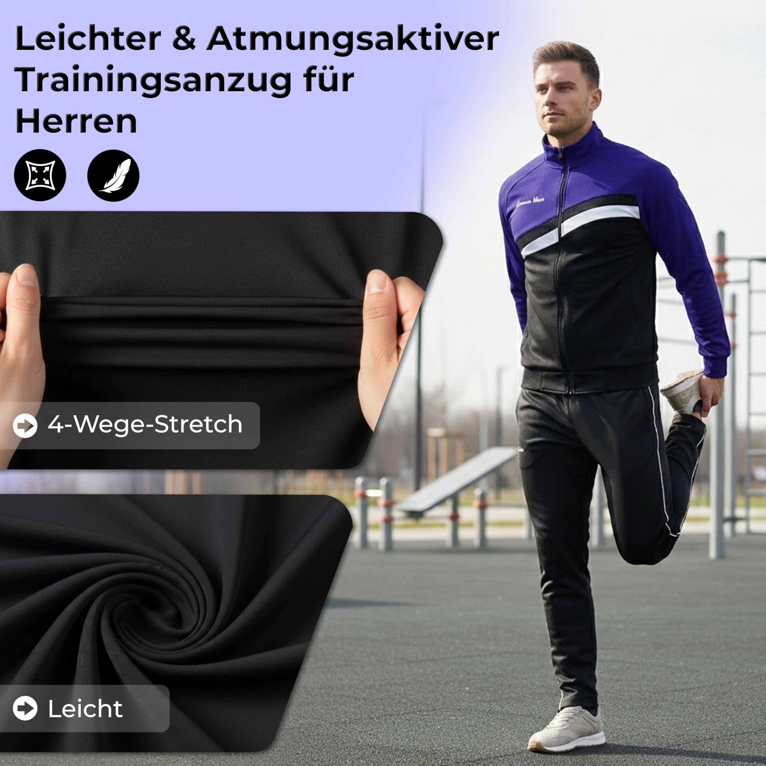 German Wear STRIKER Herren Trainingsanzug Sportanzug Jogginganzug Doppellagig