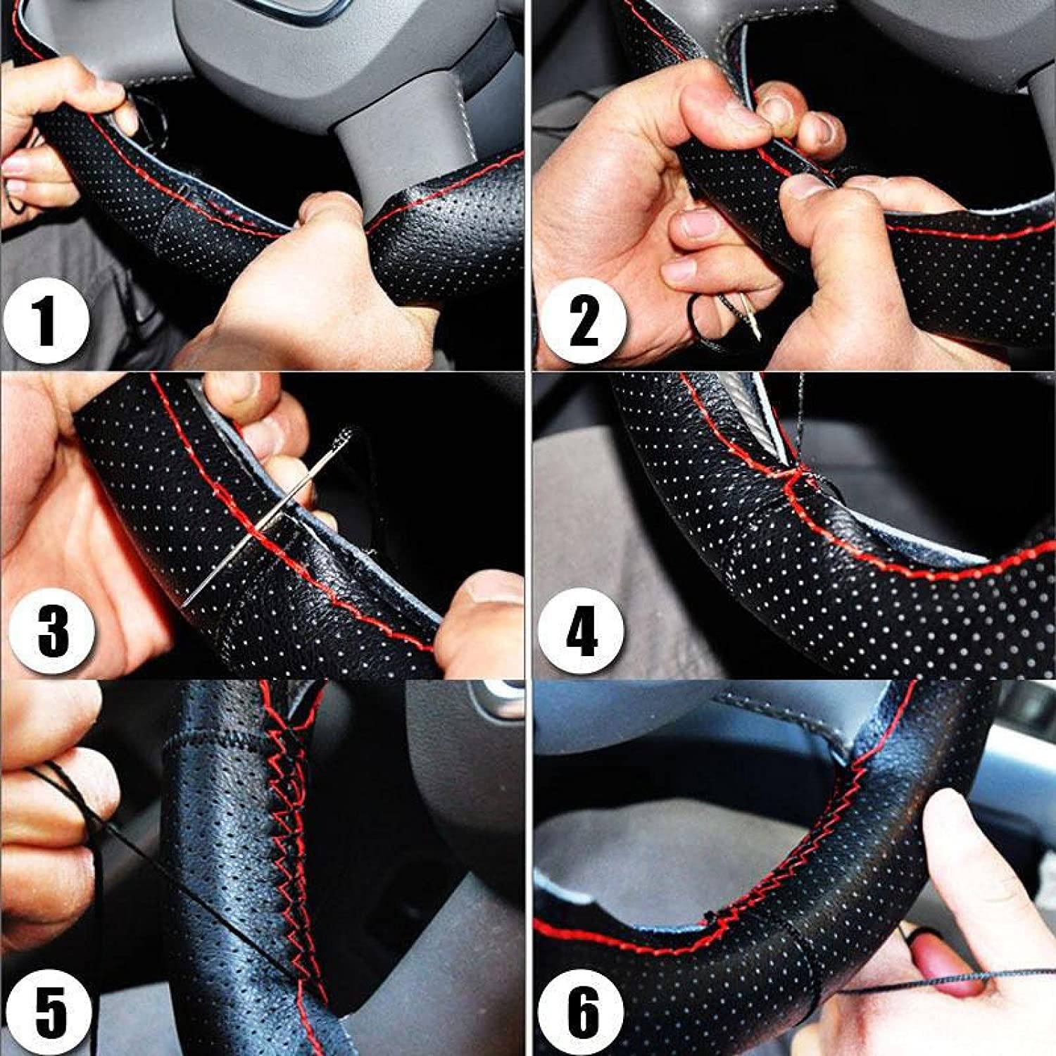 Protector Para Volante De Coche Cosido A Mano, Envoltura Volant Para Land Rover Range Rover Evoque 2021 2022, Trenzado En El Volante - AliExprs 34