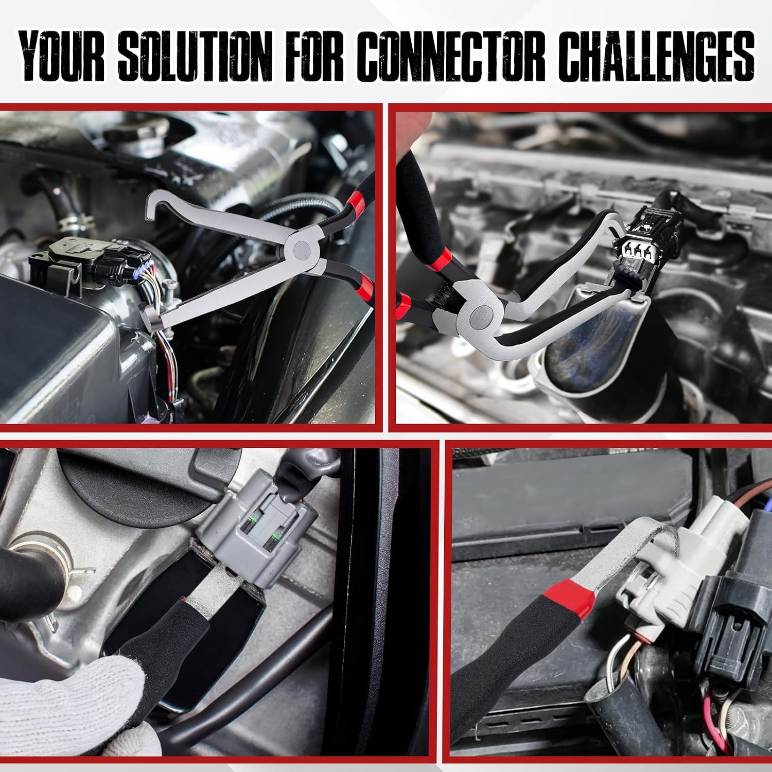 Electrical Disconnect Pliers, 3PCS Automotive Electrical Terminal Connector Separator Removal Tool, Upgrade Auto Electrical Connector Removal Tool, Electrical Disconnect Pliers Kit for Cars