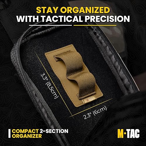 Miniatura 2 de M-Tac Organizador modular táctico Insertar bolsa Panel Gancho Soporte de accesorios con respaldo