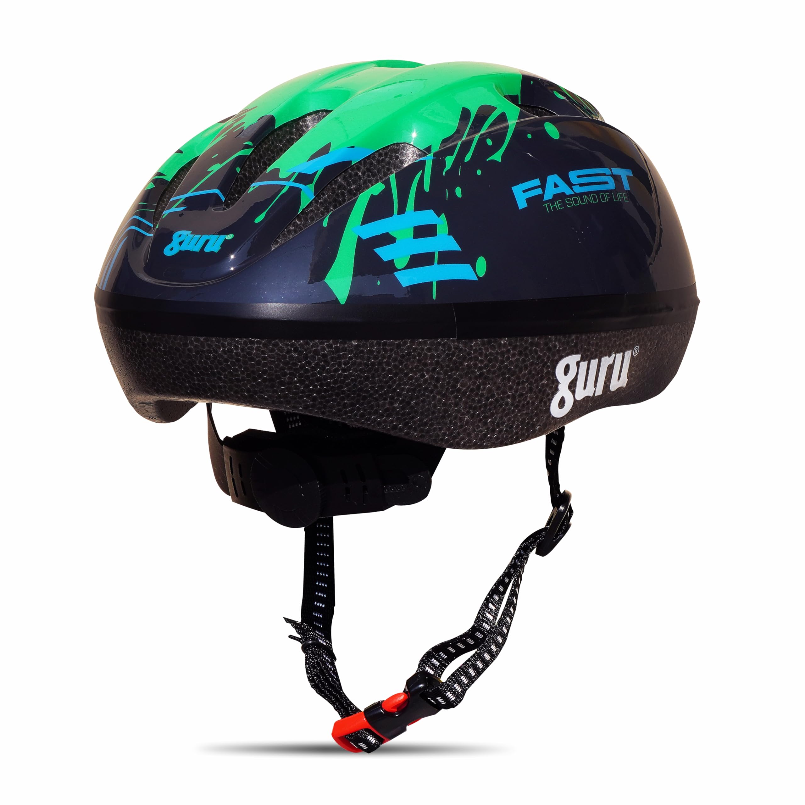 GURU Cycling Helmet, Light Weight with Superior Ventilation, Helmet for Mountain, Road Bike & Skating Helmet with Premium Black EPS Foam Lining, Ideal for Adults and Kids-image-39