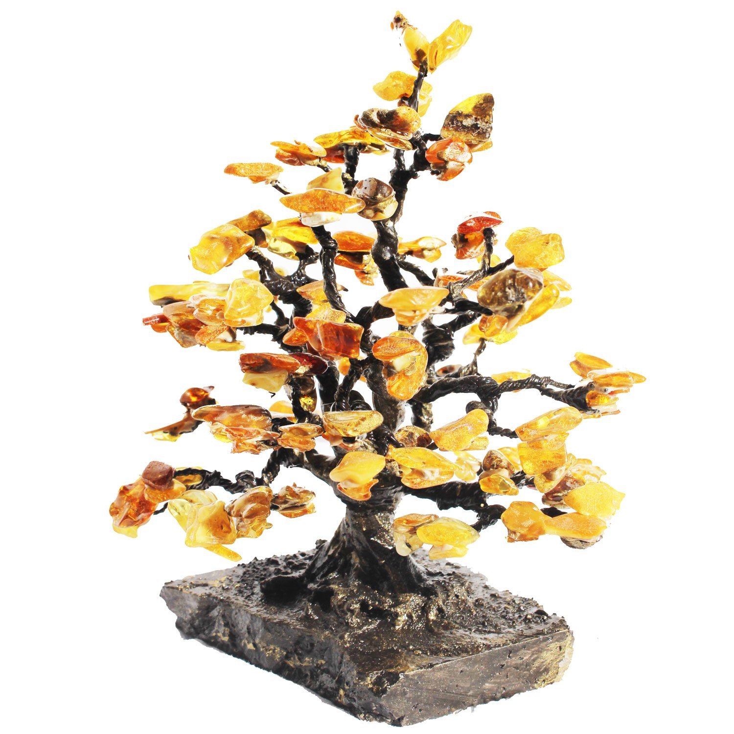 Strikingly beautiful Amber Tree Ornaments mounted on marble 25.5cm, honey-golden amber. Perfect unique gift for your home, Home Living Home Décor