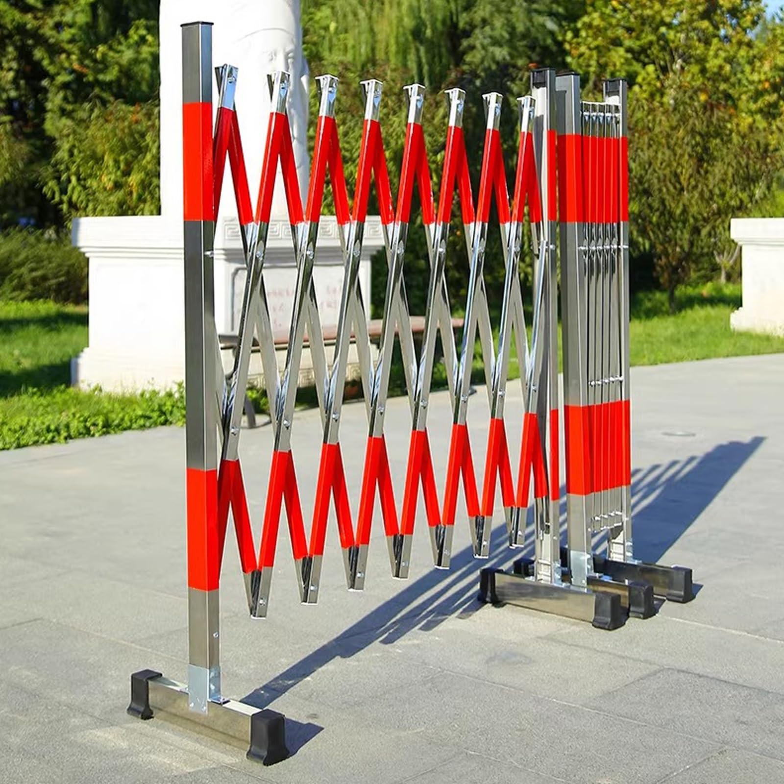 Barrera de seguridad retráctil, control de acceso expandible de acero inoxidable para eventos, centros comerciales, estaciones de servicio, mejora la gestión de multitudes y la seguridad