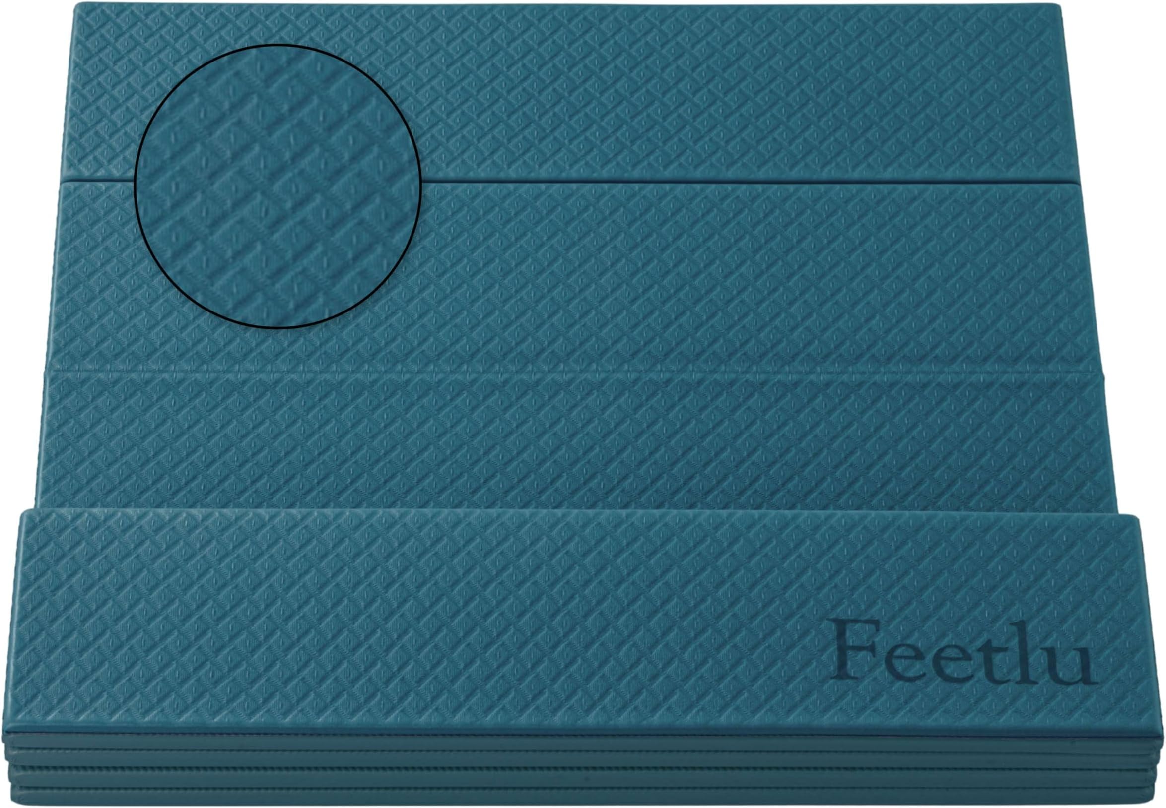 Foldable Yoga Exercise Mat, 6mm/8mm/10mm/12mm Thickness, 72 x 24 Inch - Lightweight, Anti-Slip, and Easy to Store for Yoga, Pilates, Home Workouts, and Floor Exercises