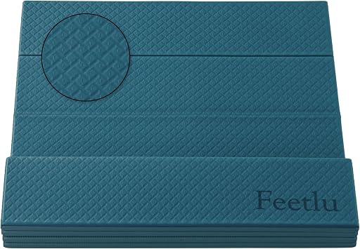 Foldable Yoga Exercise Mat, 6mm/8mm/10mm/12mm Thickness, 72 x 24 Inch - Lightweight, Anti-Slip, and Easy to Store for Yoga, Pilates, Home Workouts, and Floor Exercises