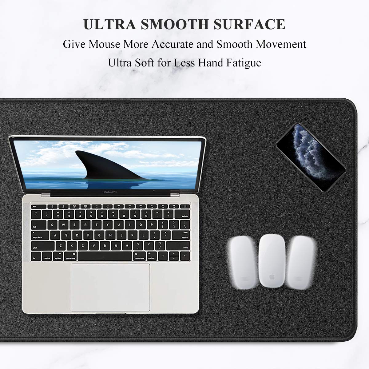 Auhoahsil Tappetino per mouse esteso, grande, XXL, tappetino per mouse da gioco, 88,9 x 38,1 cm, impermeabile, con bordi cuciti, antiscivolo, per computer portatile, tastiera wireless per ufficio e