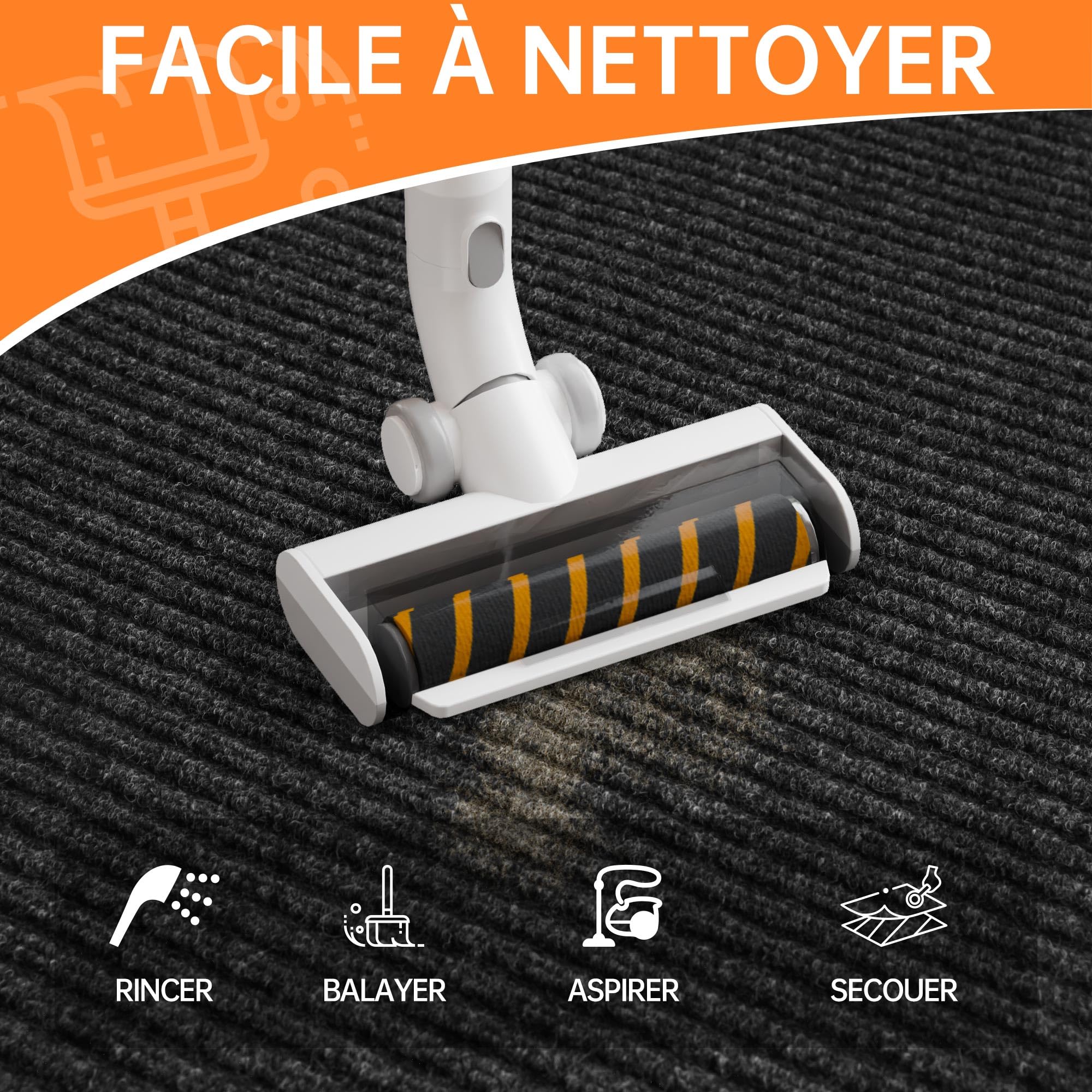Paillasson Exterieur Entree 75x150cm, Grand Tapis d'Entrée, Tapis Entrée Exterieur Resistant Pluie, Tapis Commercial pour entrée -Gris Foncé