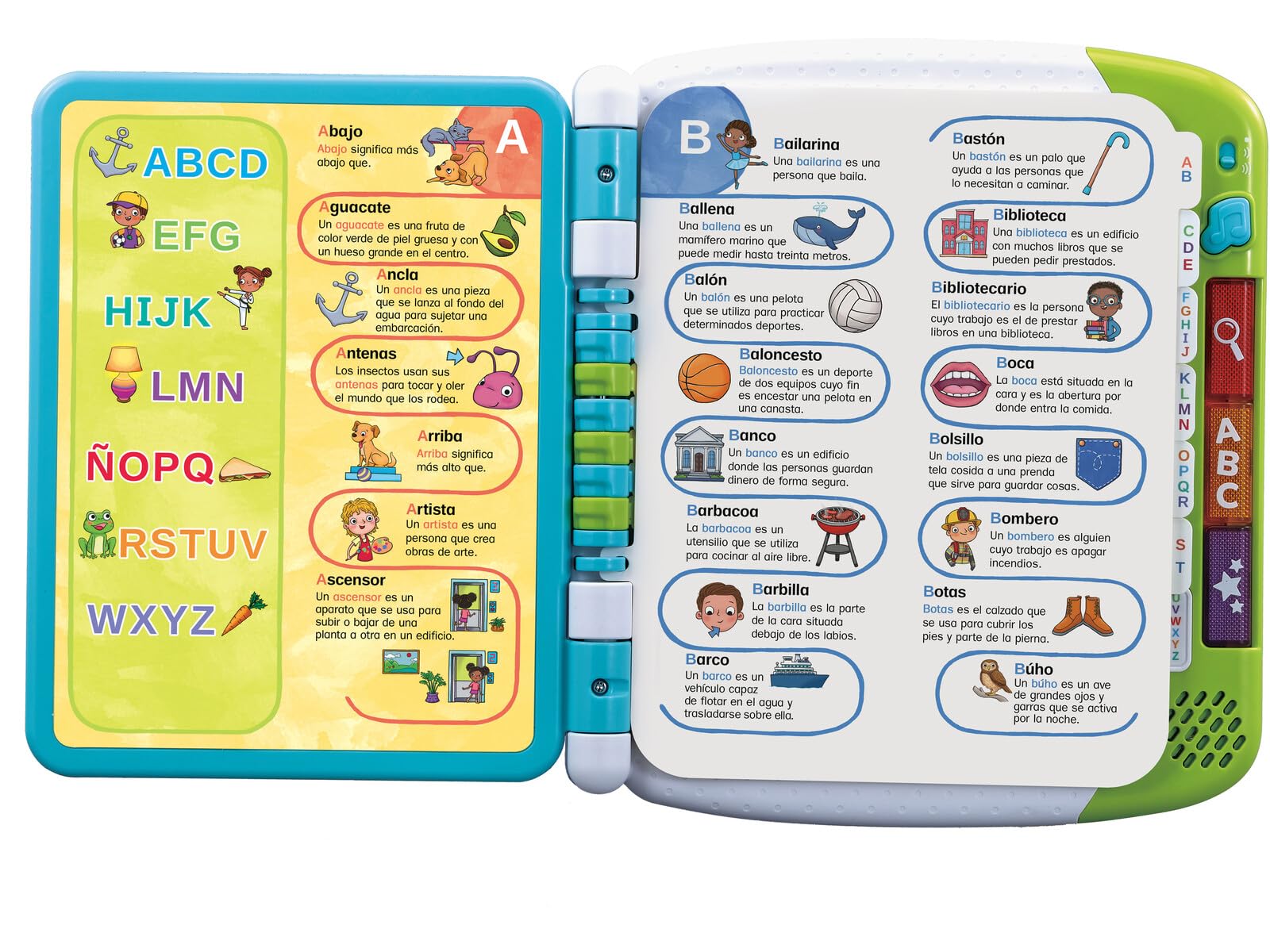 VTech Diczionario Illustrato Scuola per Bambini a casa, Libro educativo per Bambini +3 Anni, Oltre 200 Fogli per apprendere, Versione Spagnola, Multicolore (3480-614422), Colore